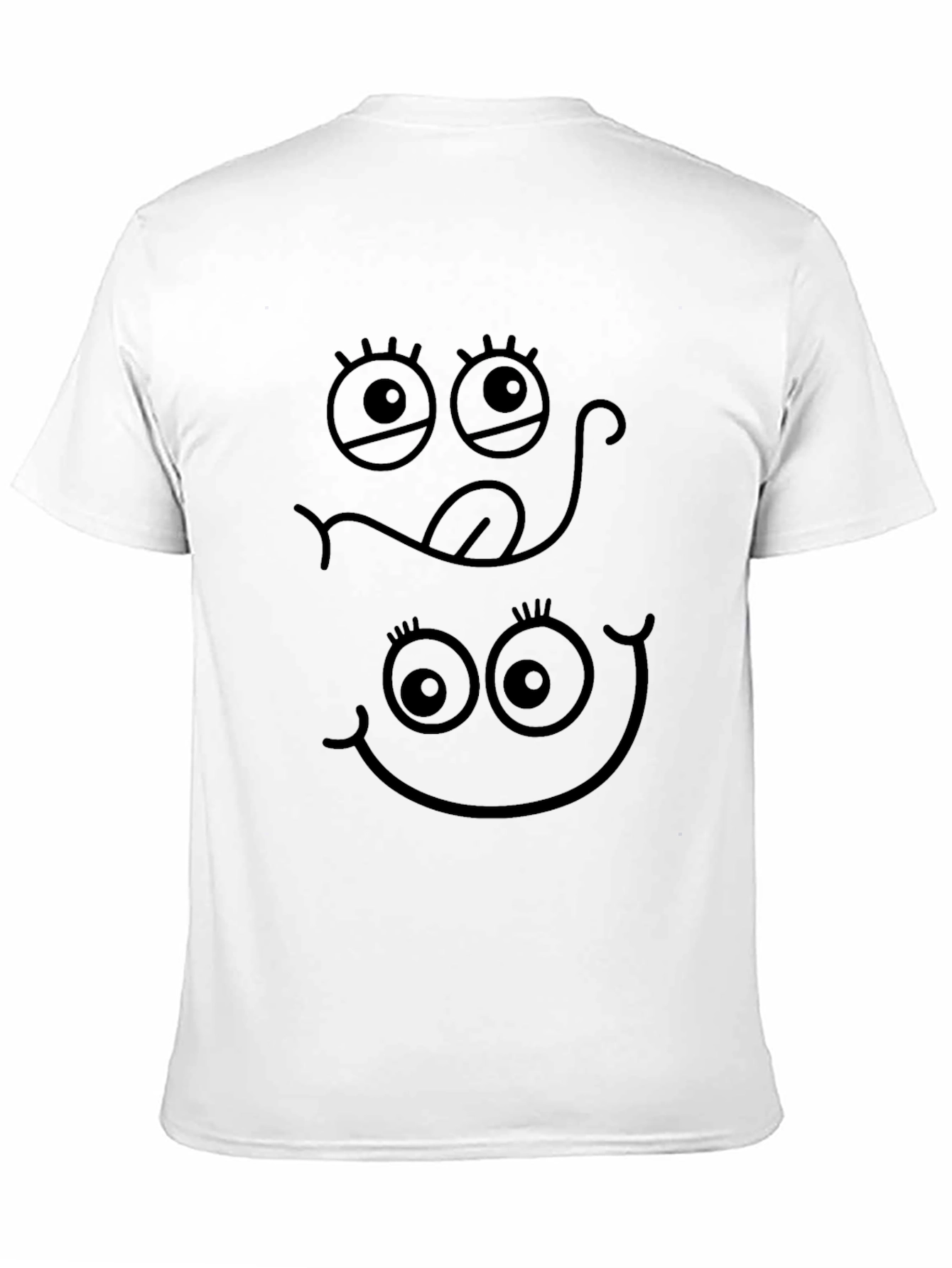 Funny Face Graphic Black Tee Shirt