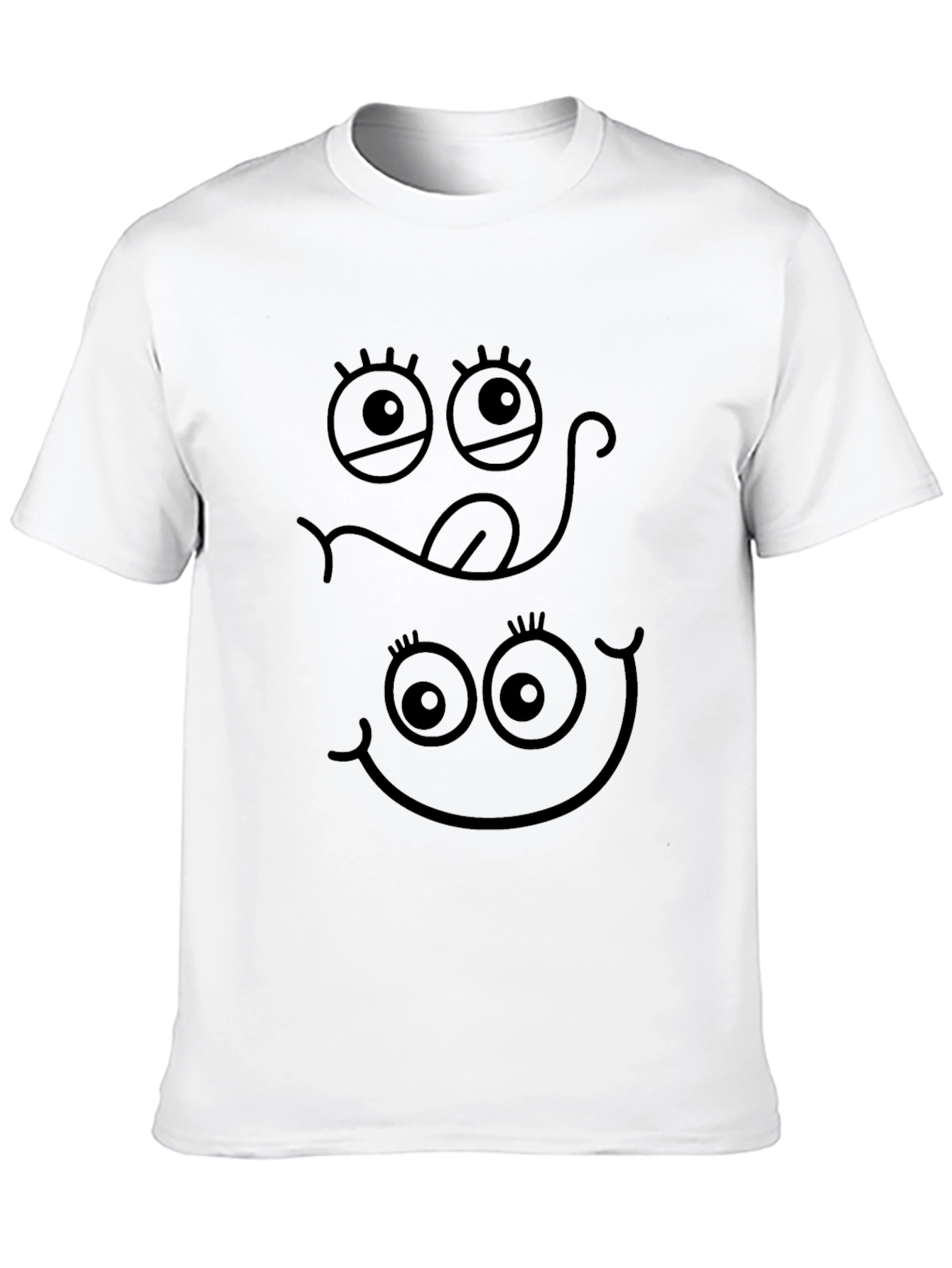 Funny Face Graphic Black Tee Shirt
