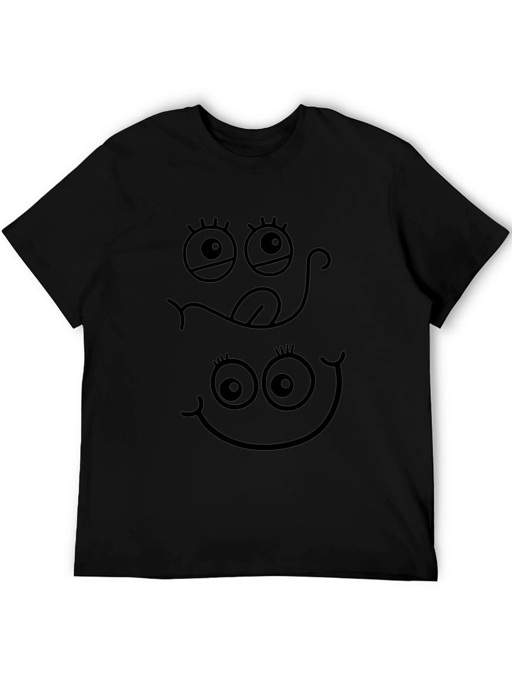 Funny Face Graphic Black Tee Shirt