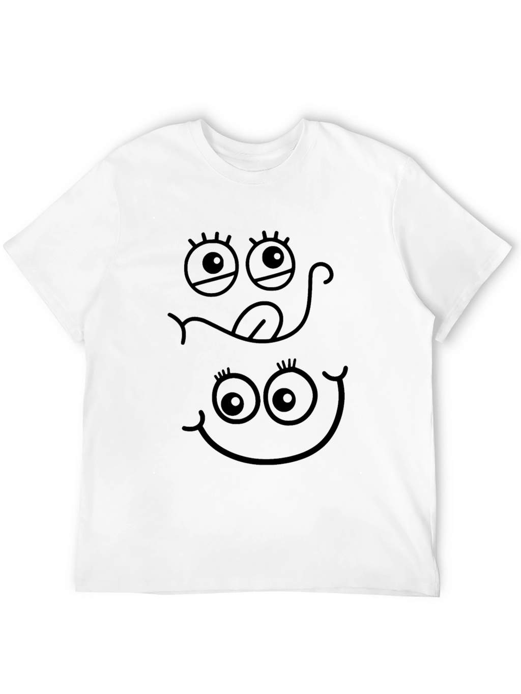 Funny Face Graphic Black Tee Shirt
