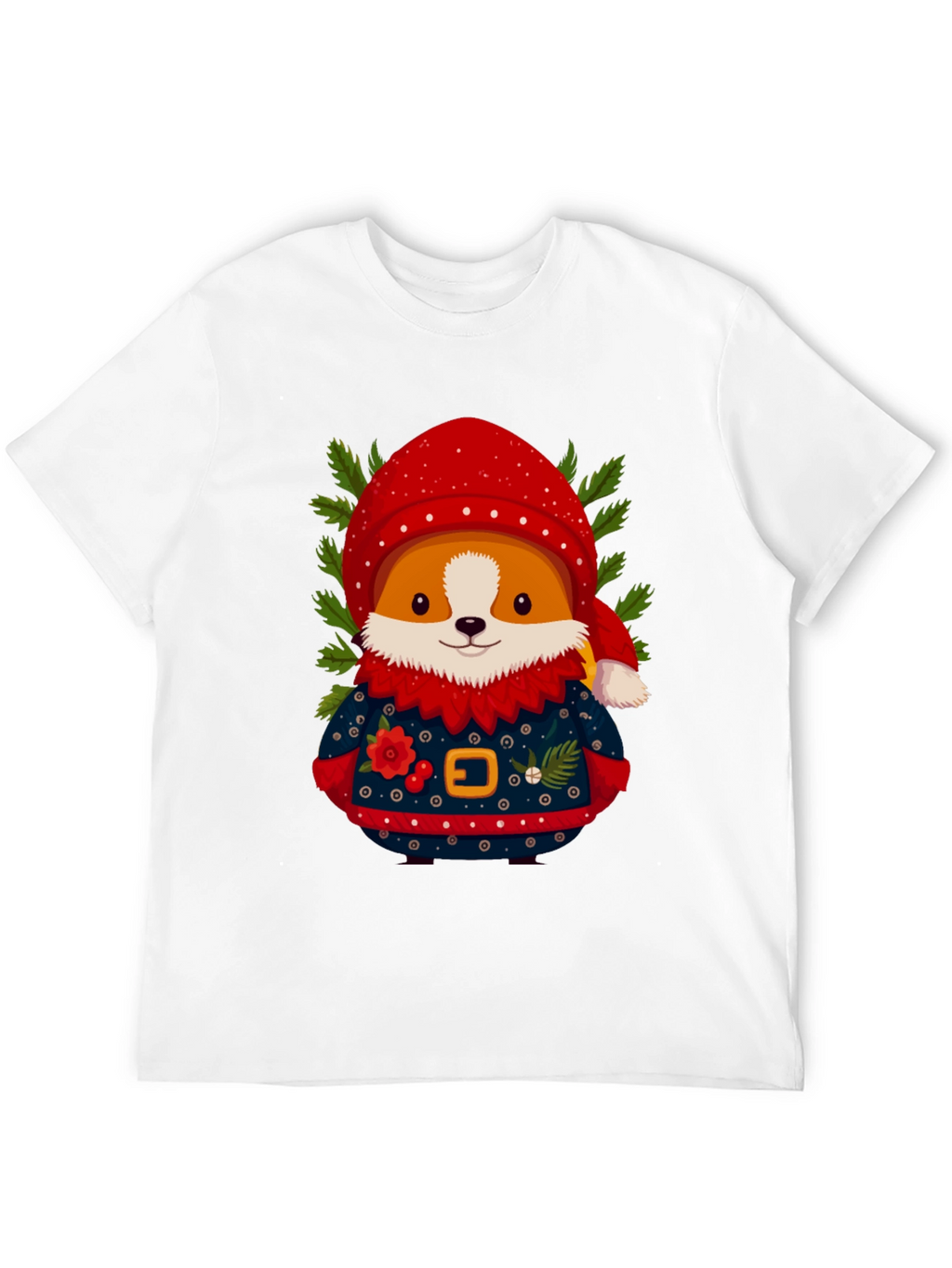 Christmas Corgi Sweater T-Shirt – Festive Dog Lover Tee