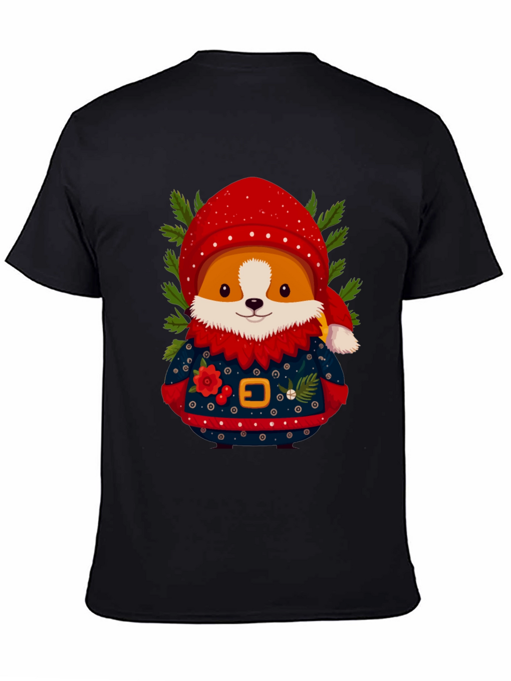 Christmas Corgi Sweater T-Shirt – Festive Dog Lover Tee