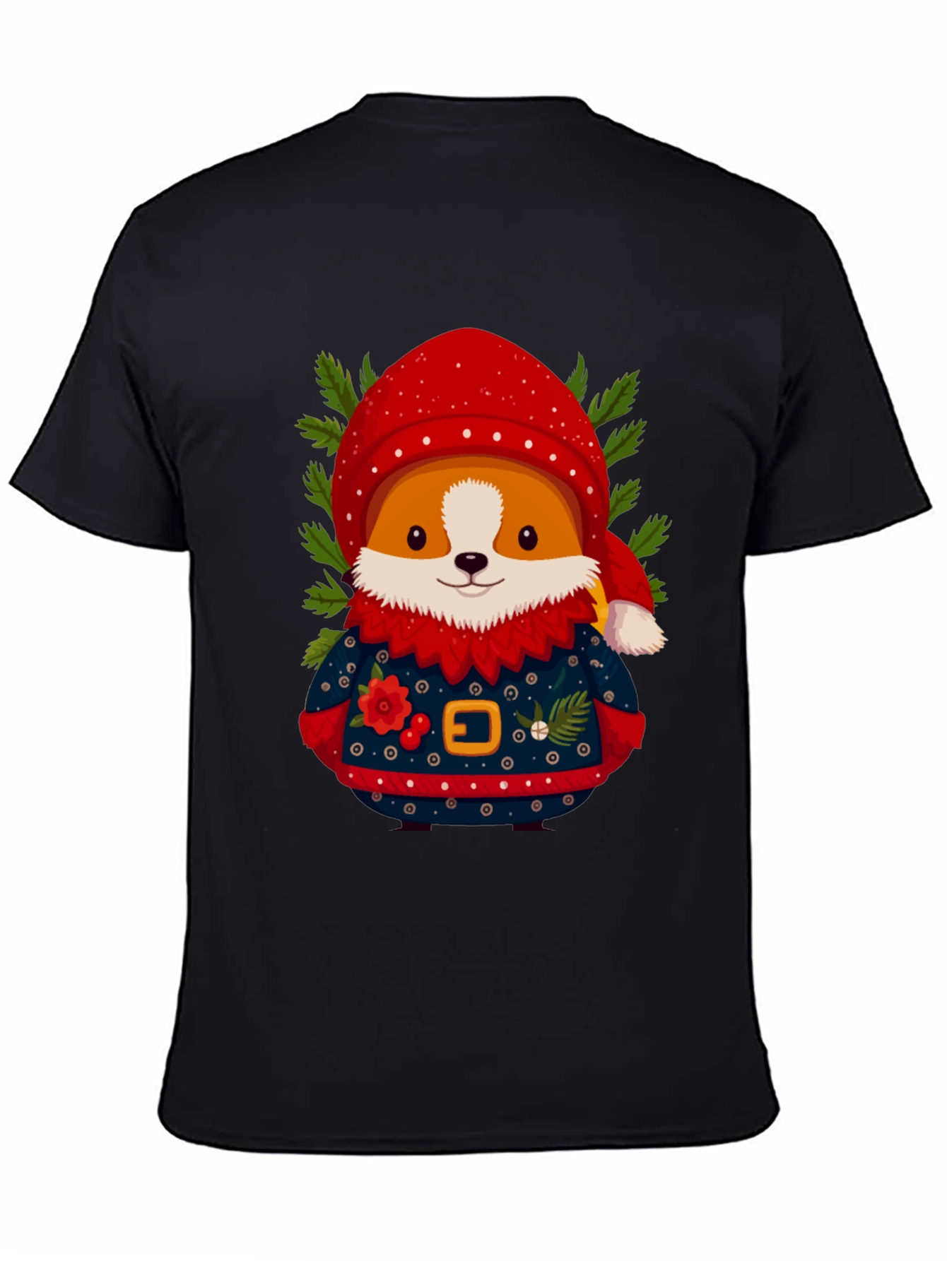 Christmas Corgi Sweater T-Shirt – Festive Dog Lover Tee