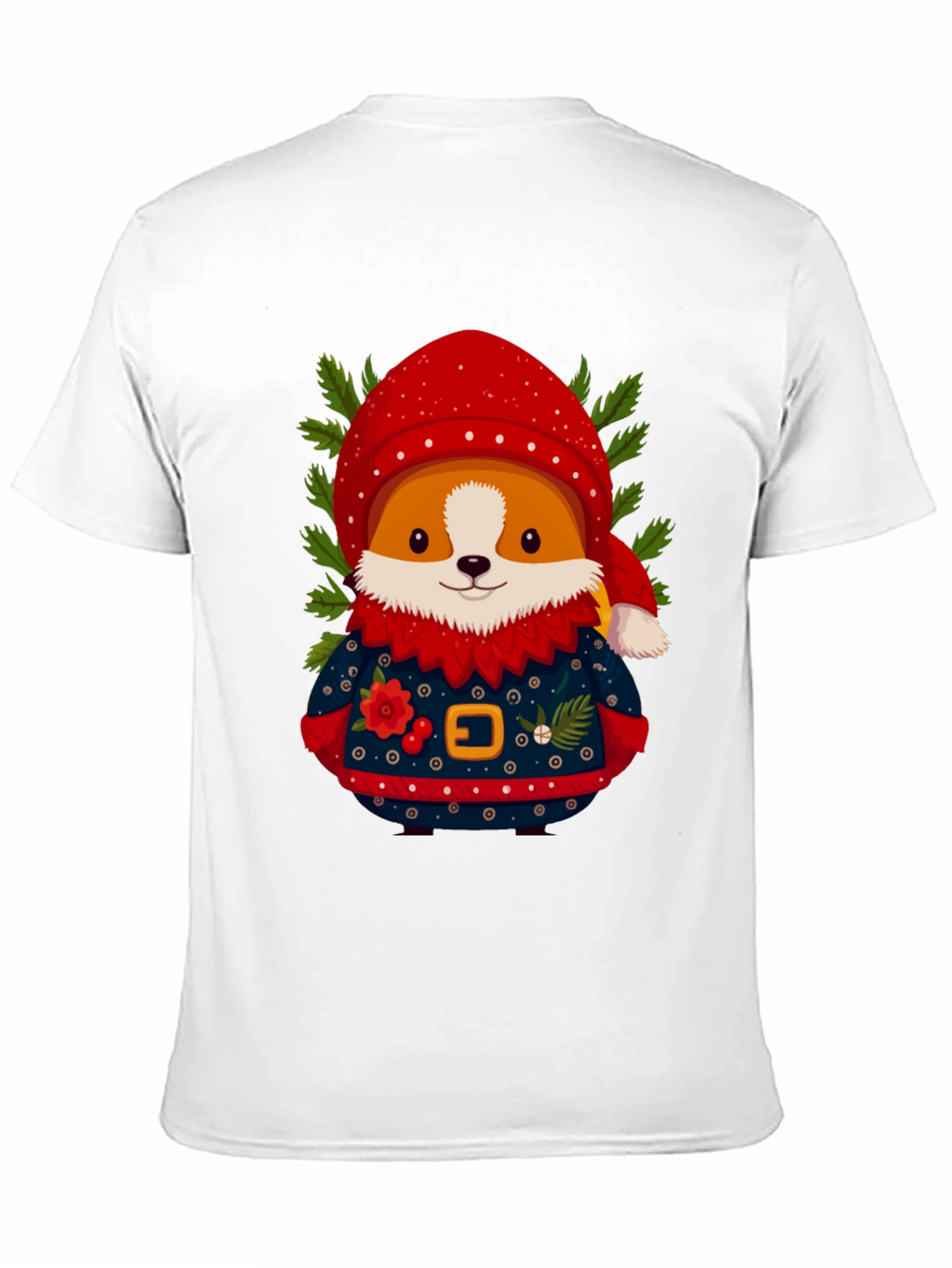 Christmas Corgi Sweater T-Shirt – Festive Dog Lover Tee
