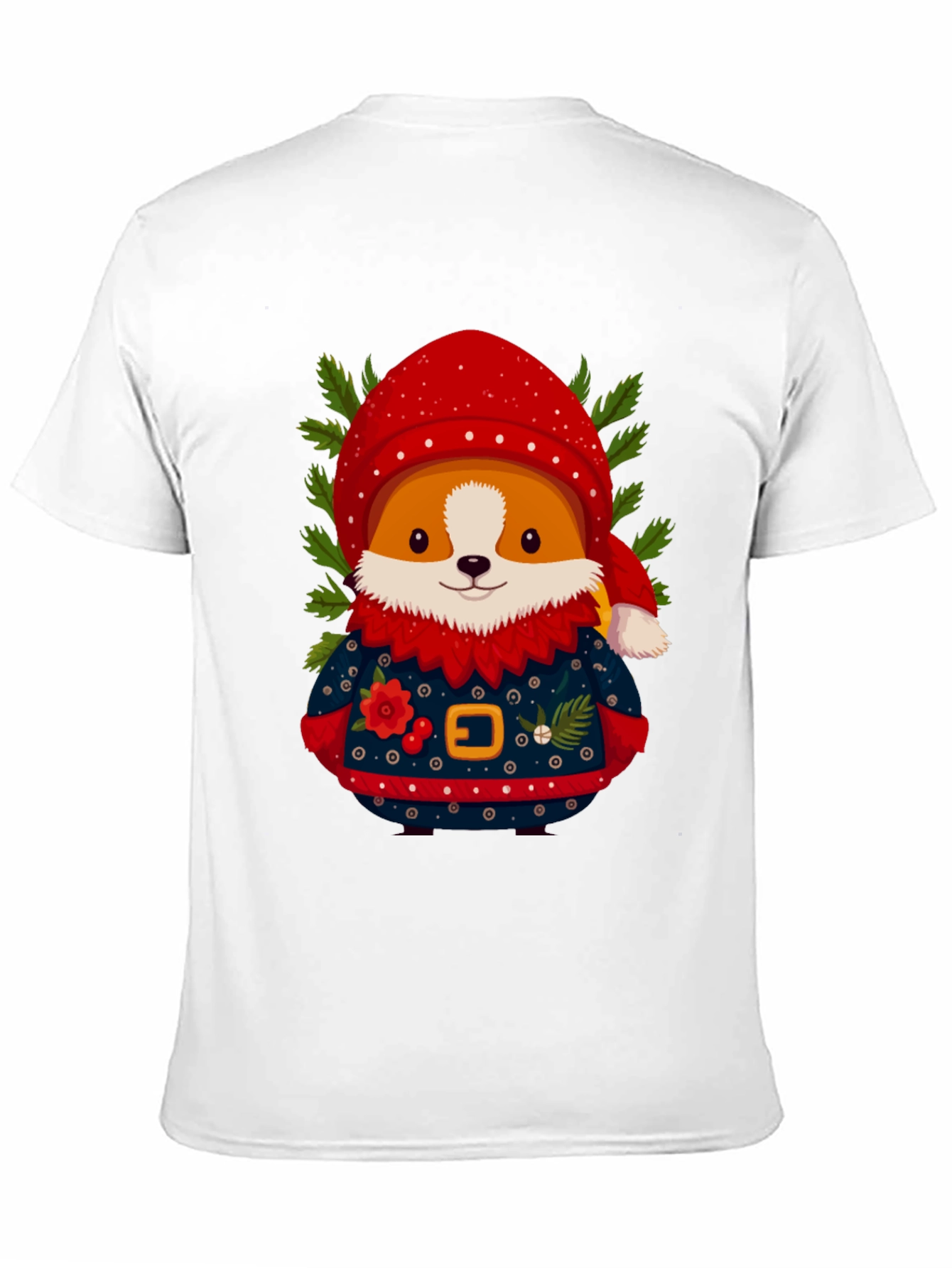 Christmas Corgi Sweater T-Shirt – Festive Dog Lover Tee