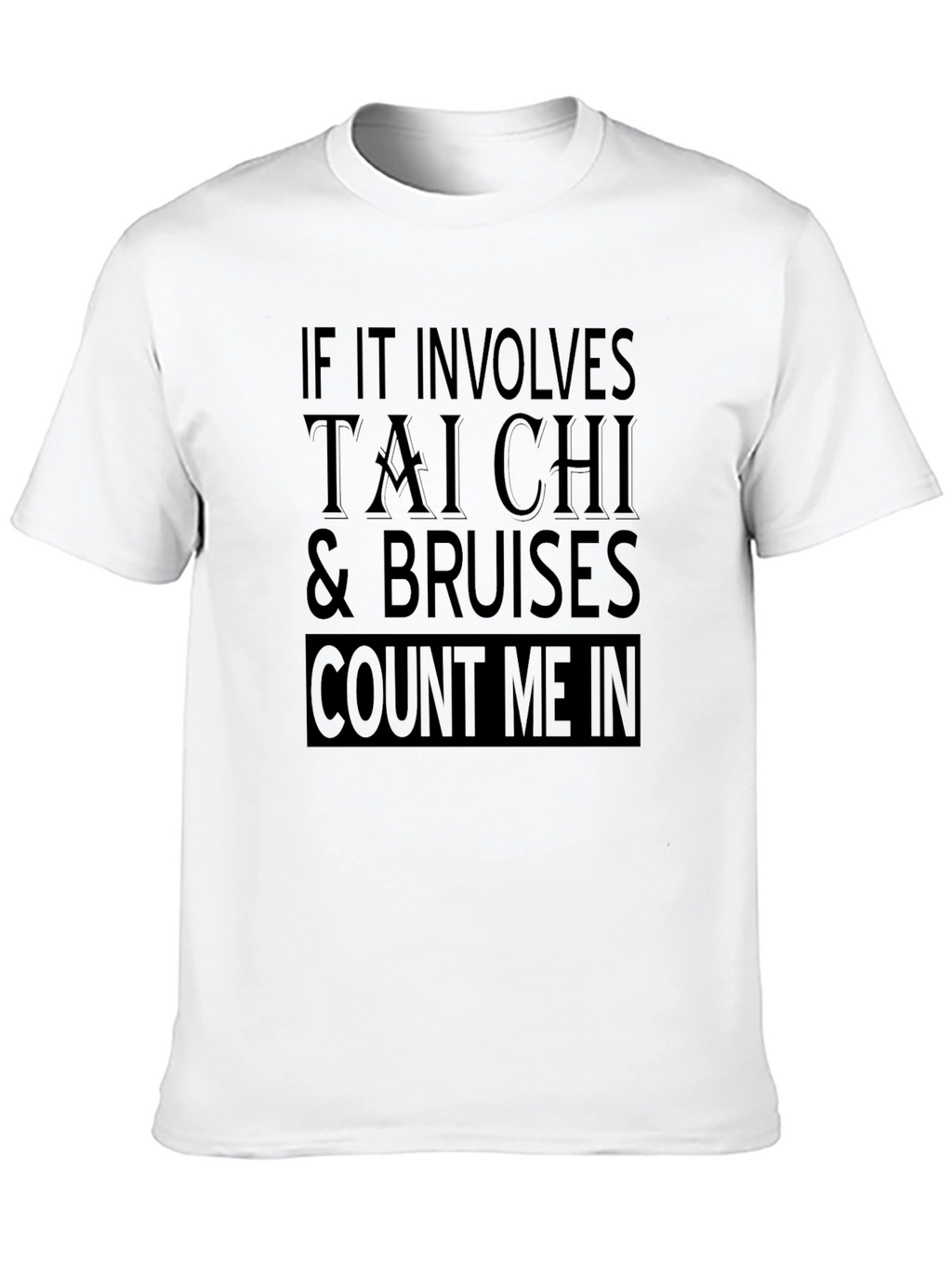 Tai Chi & Bruises Mens Black Graphic Tee