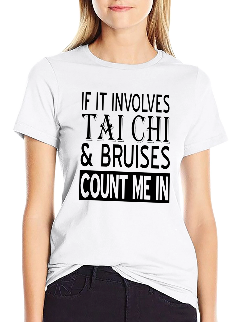 Tai Chi & Bruises Mens Black Graphic Tee