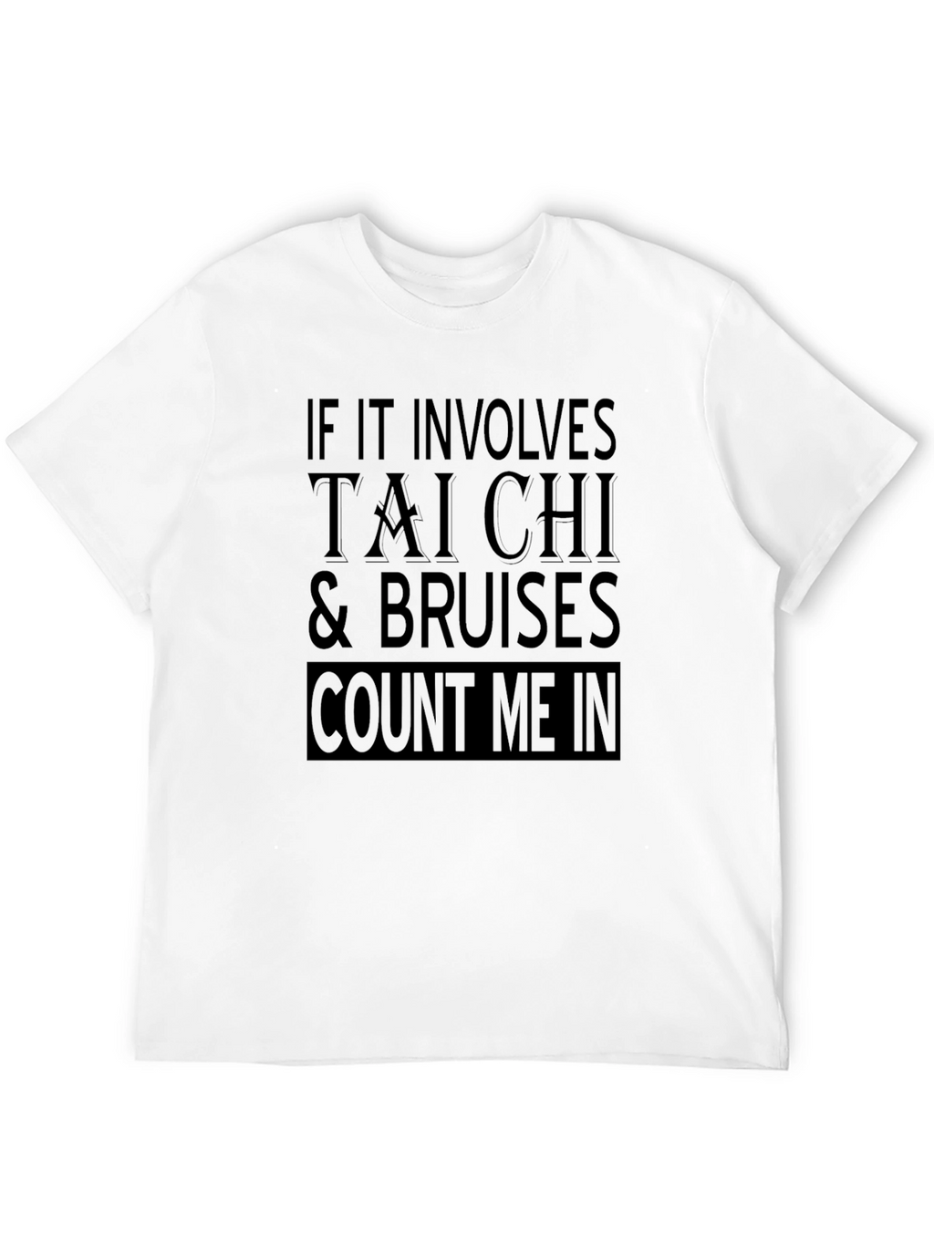 Tai Chi & Bruises Mens Black Graphic Tee