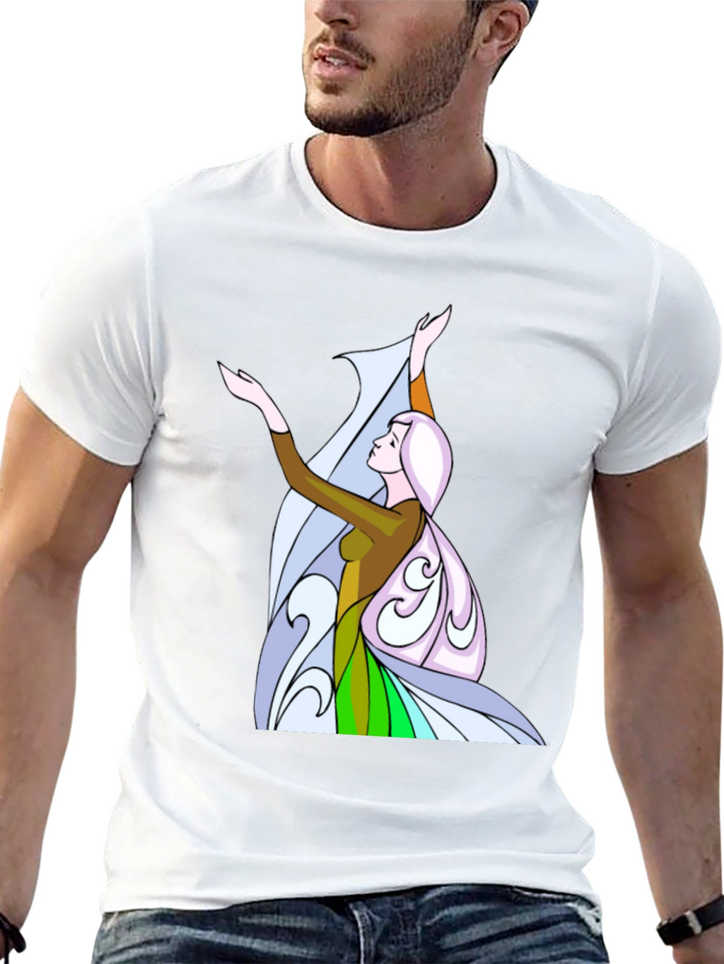 Elegant Woman Graphic Tee - Unique Design