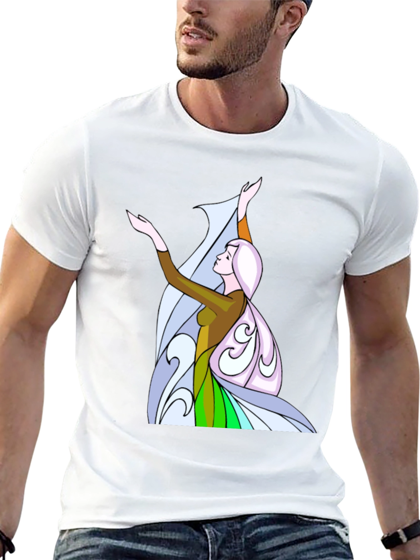 Elegant Woman Graphic Tee - Unique Design