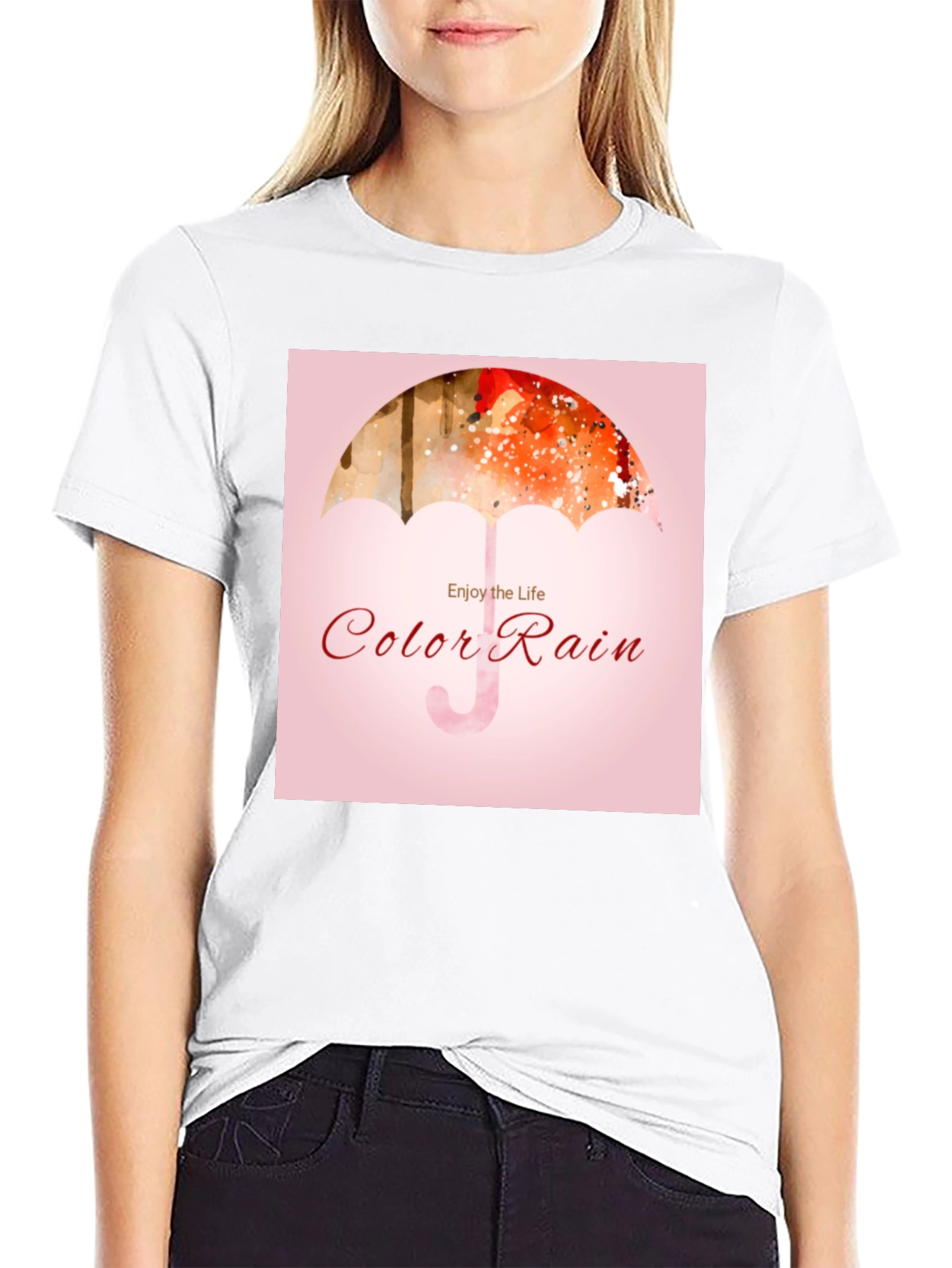Color Rain Umbrella Graphic Tee