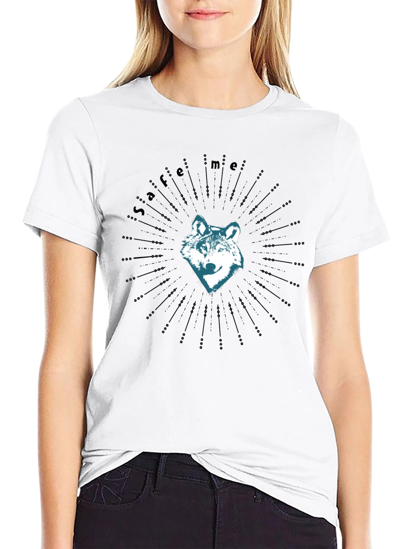 Wolf Save Me Graphic Tee - Mens Black T-Shirt