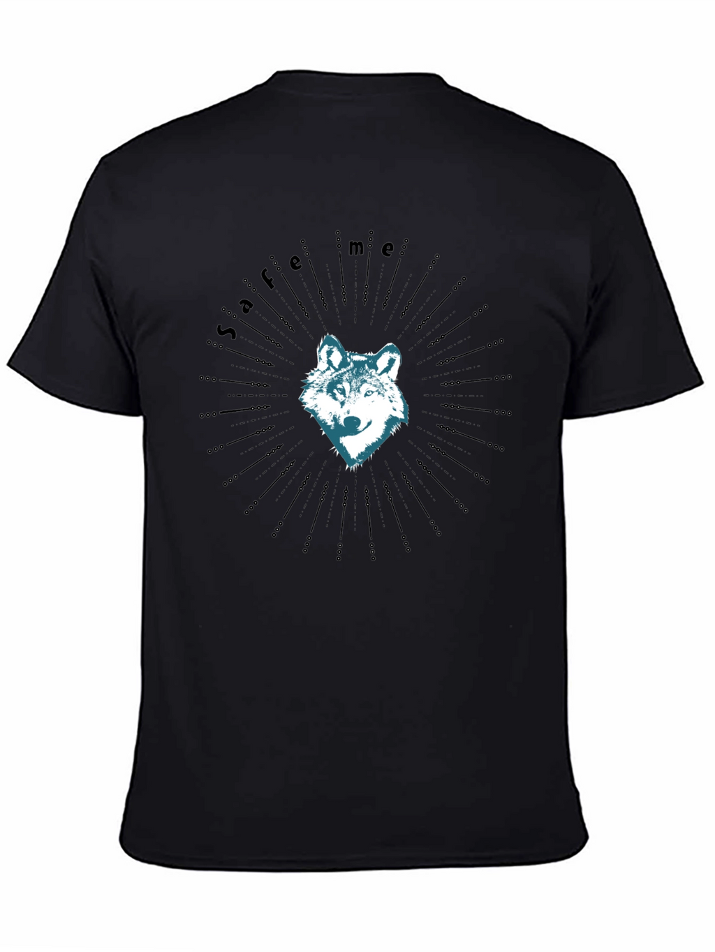 Wolf Save Me Graphic Tee - Mens Black T-Shirt