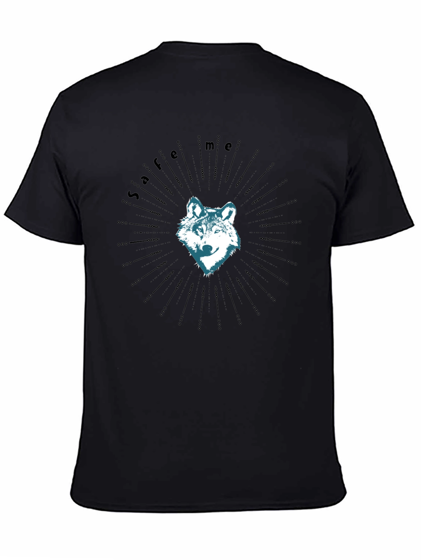 Wolf Save Me Graphic Tee - Mens Black T-Shirt