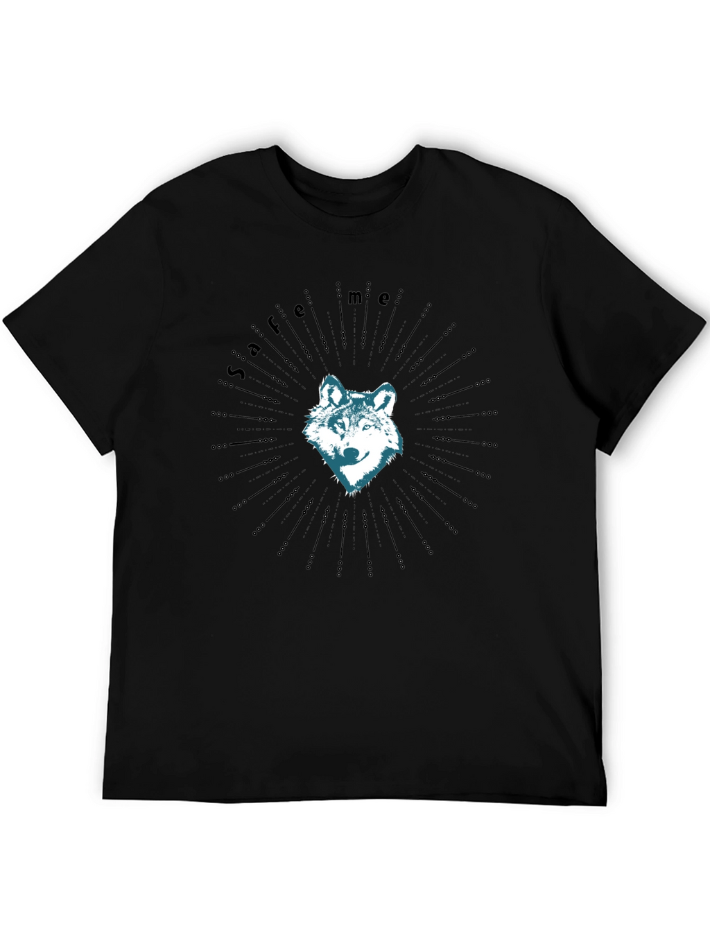Wolf Save Me Graphic Tee - Mens Black T-Shirt