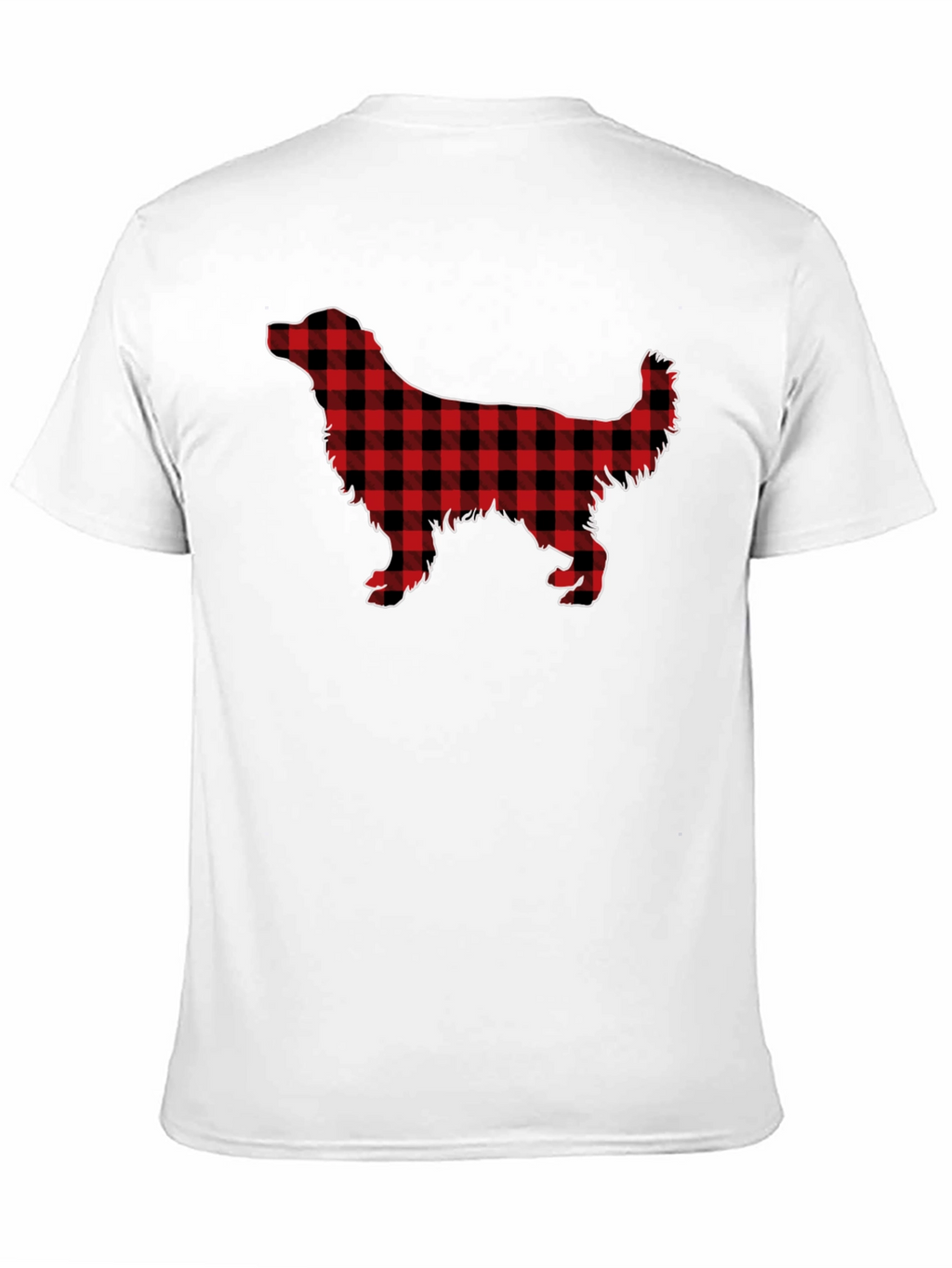 Buffalo Plaid Dog Silhouette Graphic Tee