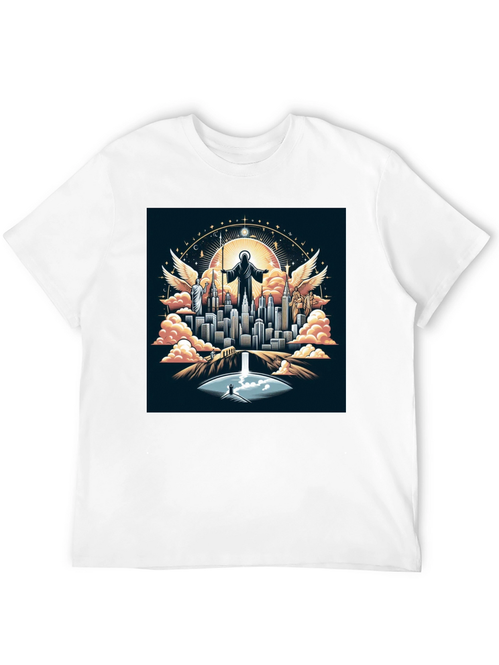 Angelic City Graphic T-Shirt - Black