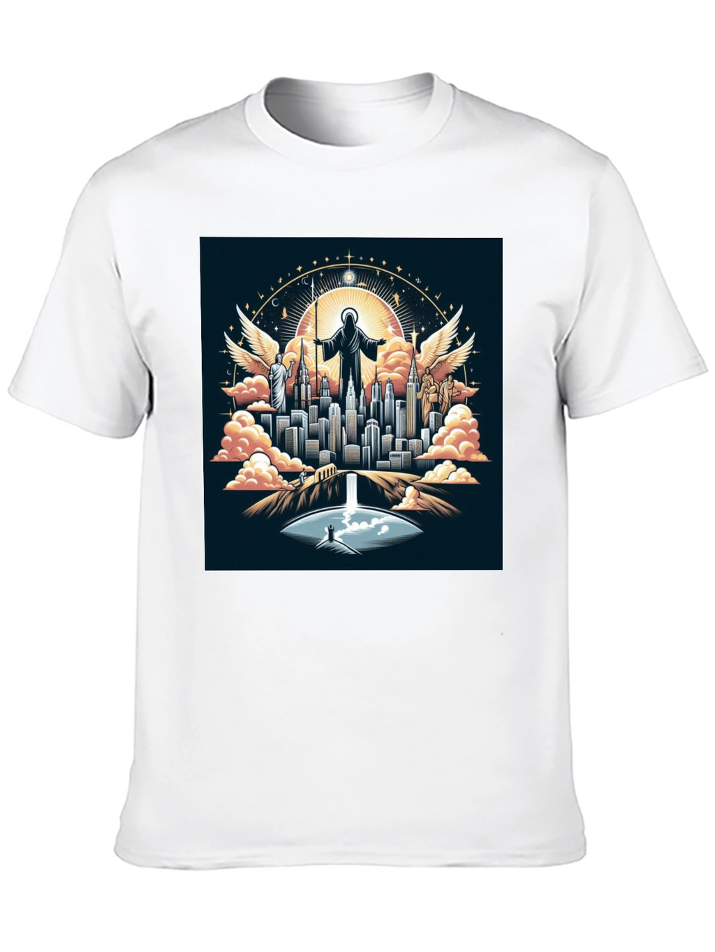 Angelic City Graphic T-Shirt - Black