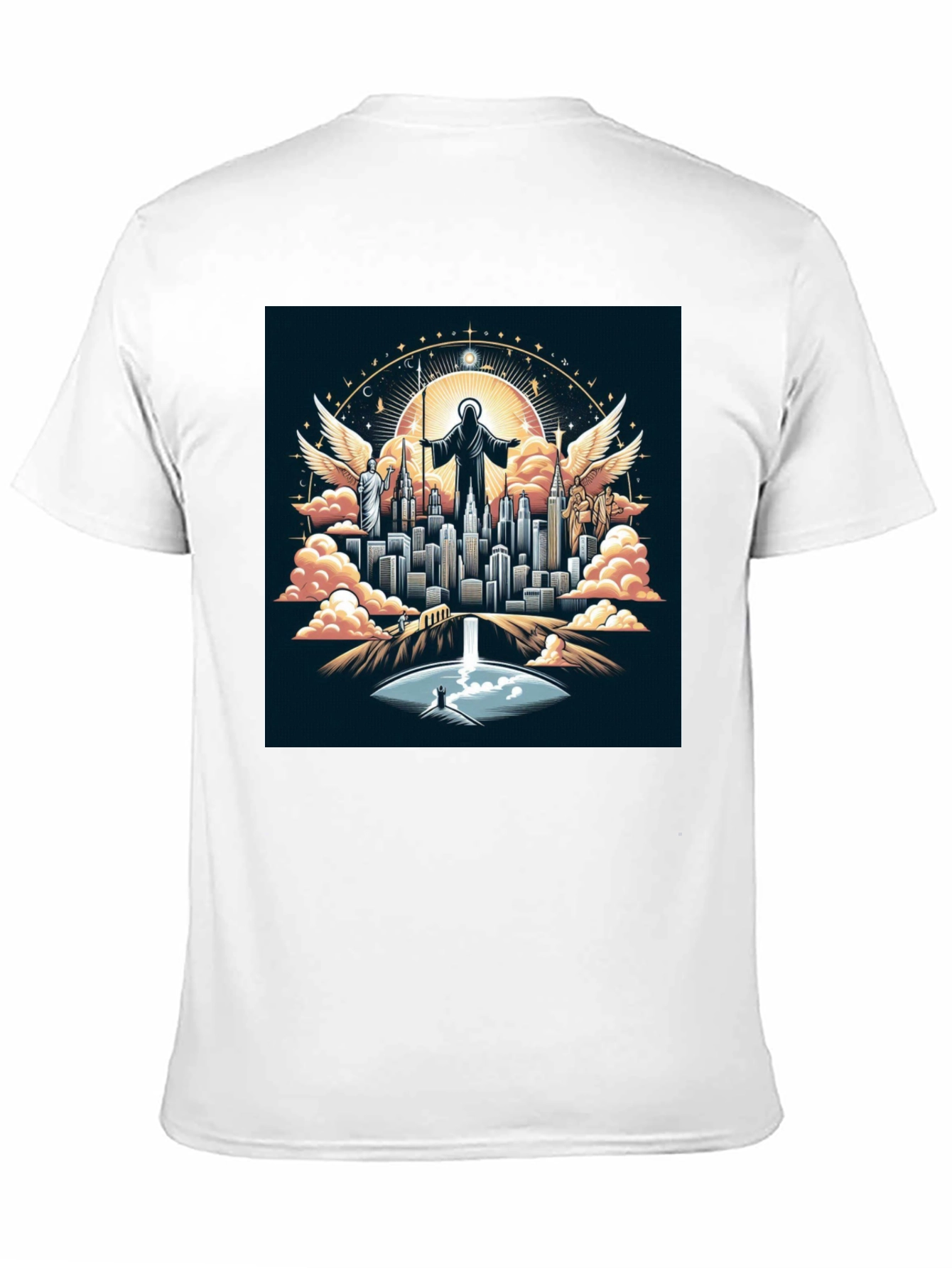 Angelic City Graphic T-Shirt - Black