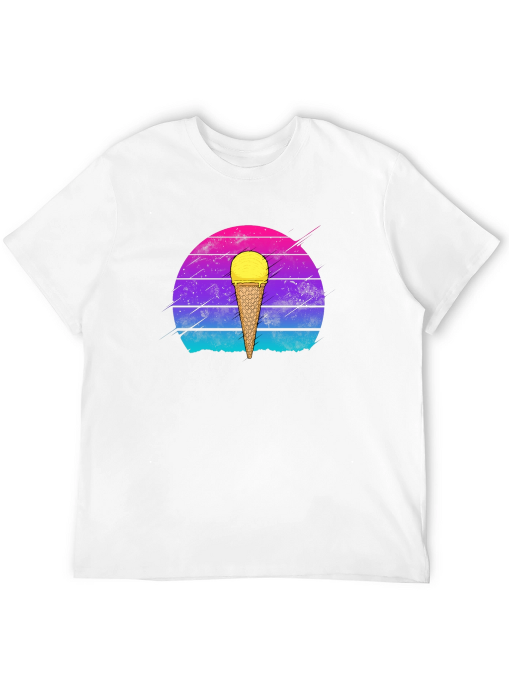 Retro Ice Cream Cone Graphic T-Shirt