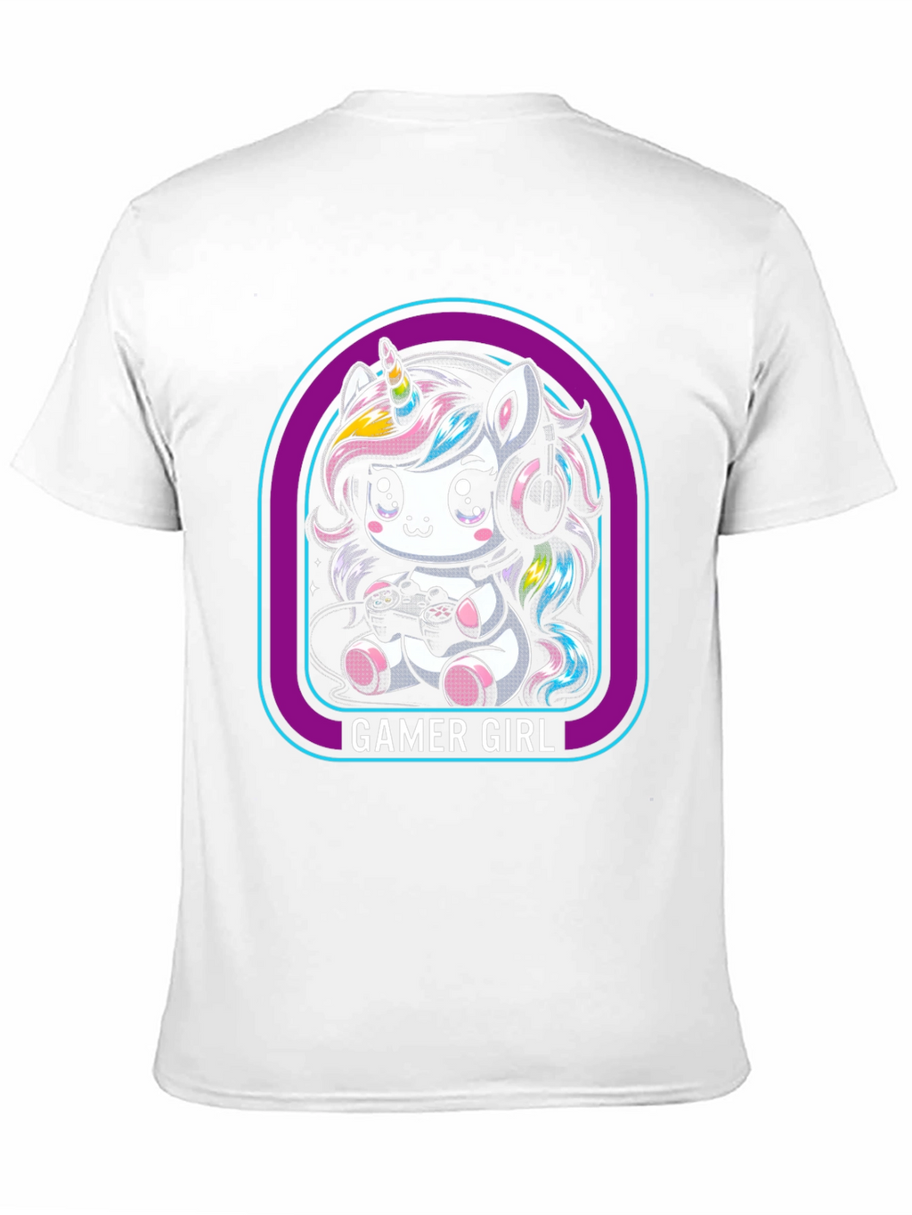 Gamer Girl Unicorn Black T-Shirt