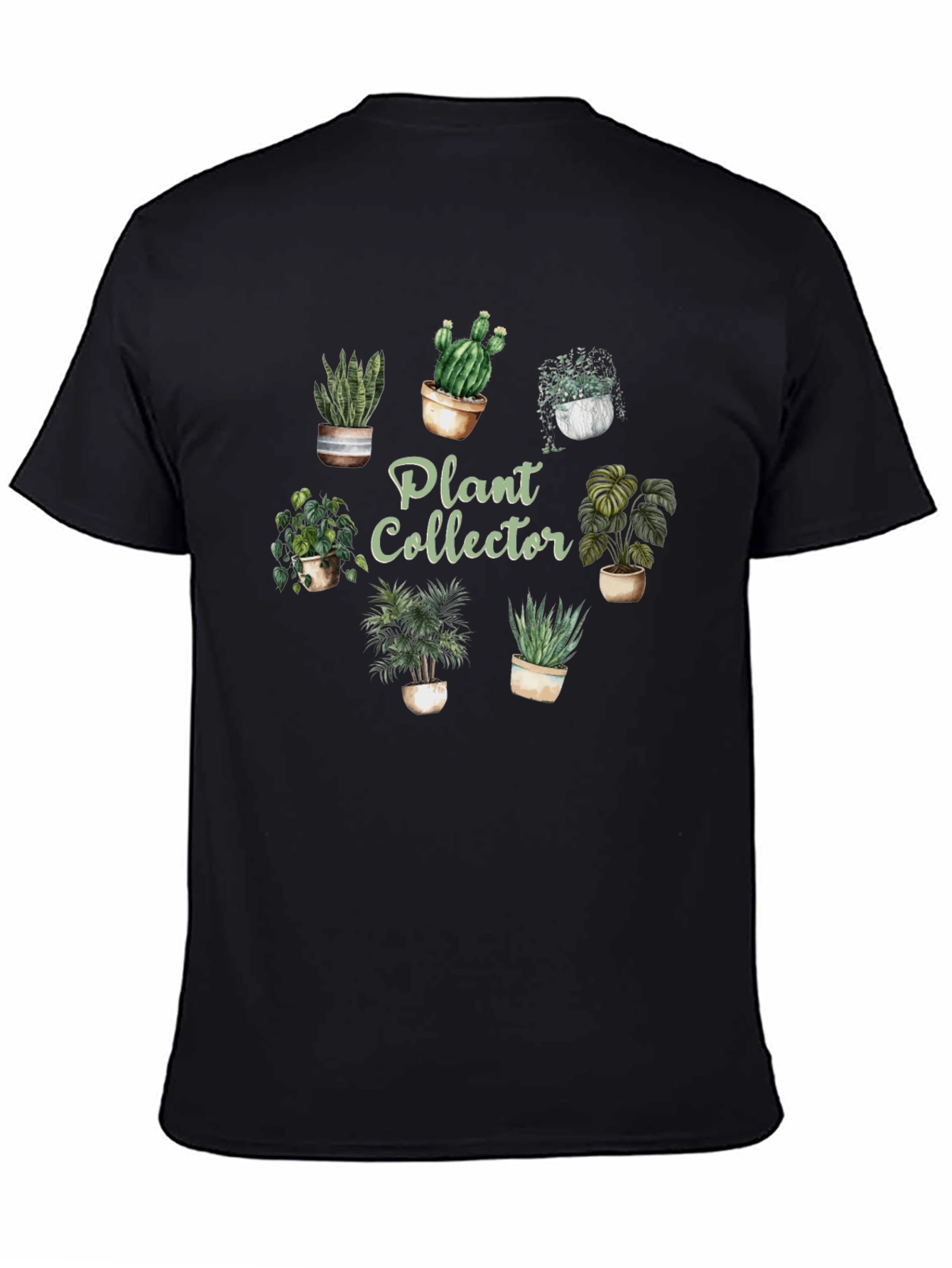 Plant Collector Graphic Tee - Black Cotton Shirt