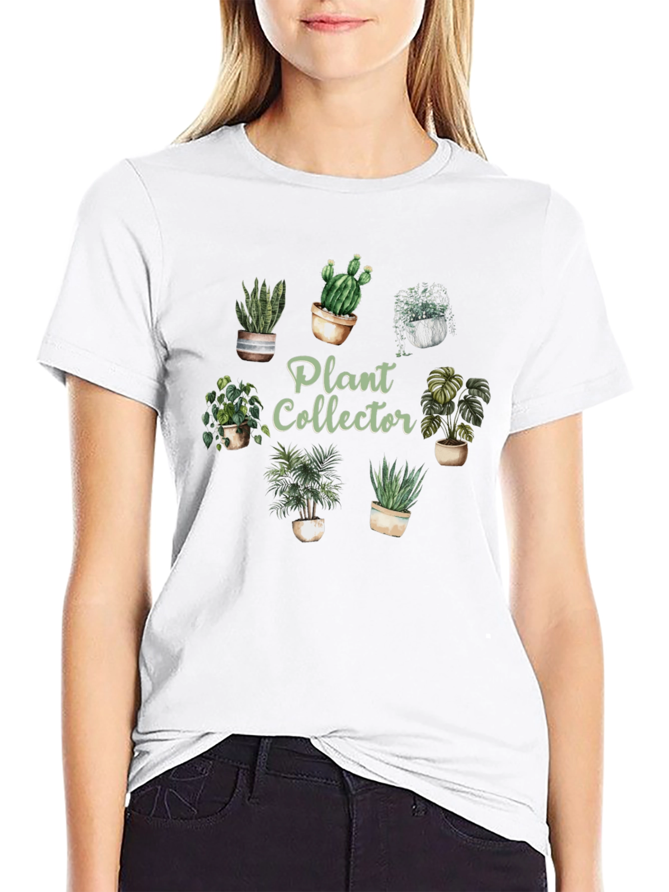 Plant Collector Graphic Tee - Black Cotton Shirt