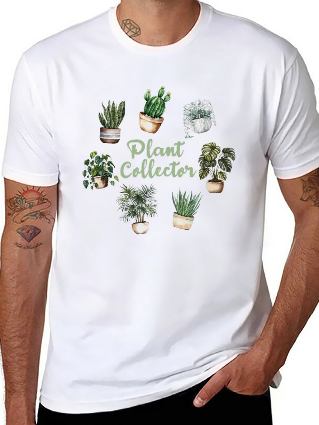 Plant Collector Graphic Tee - Black Cotton Shirt