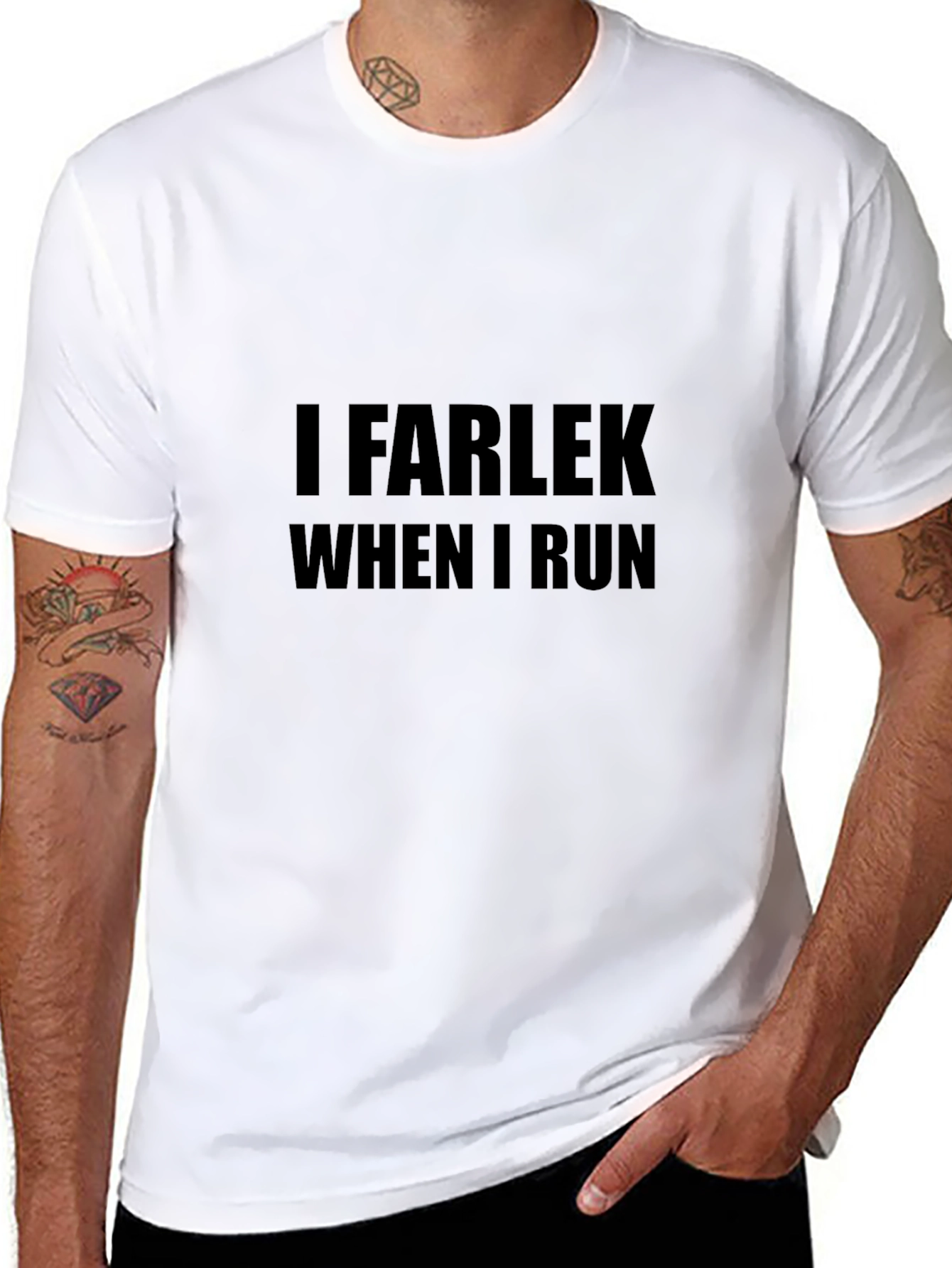 I Farlek When I Run Black T-Shirt