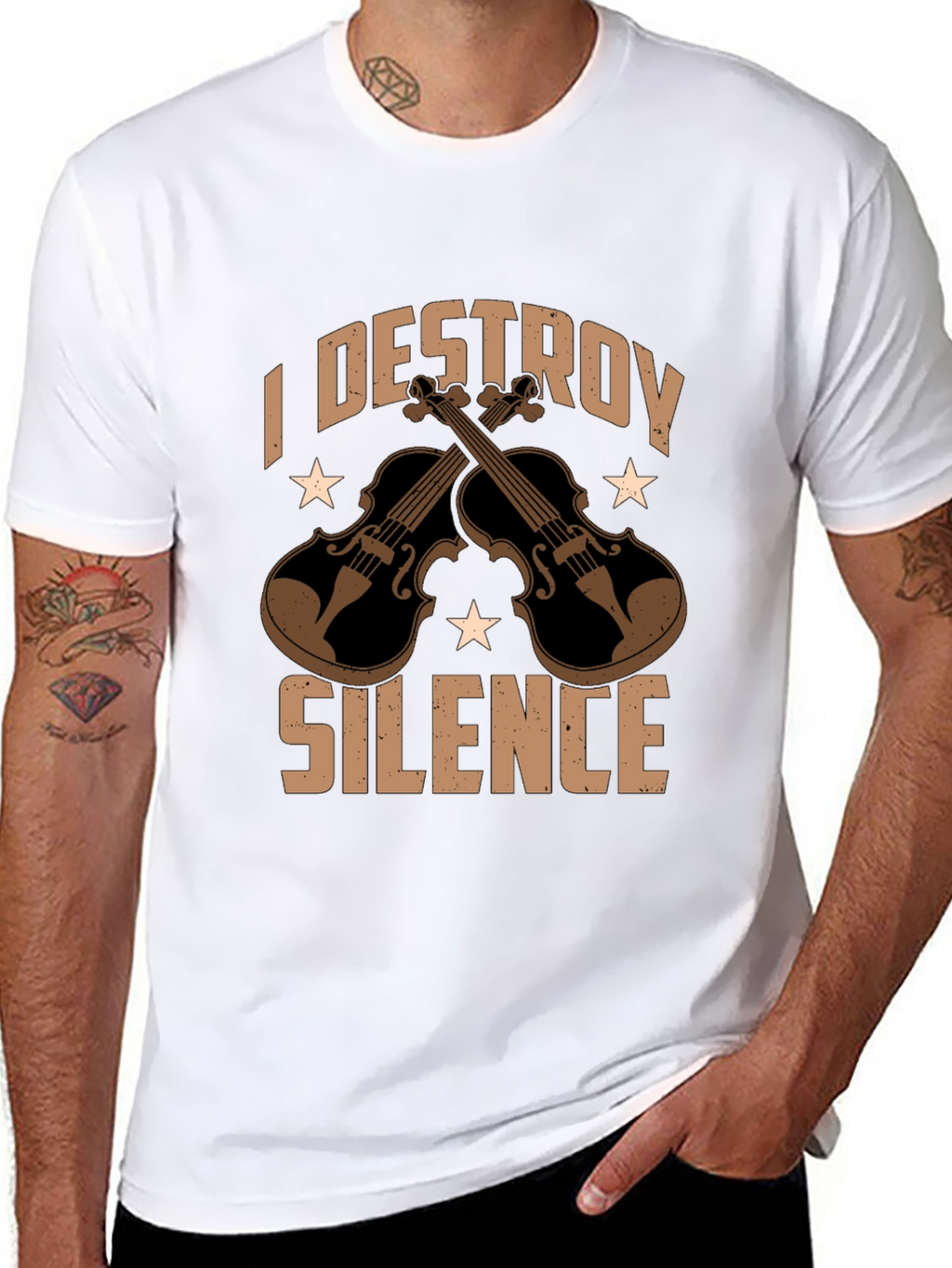 I Destroy Silence Graphic T-Shirt - Musicians Tee