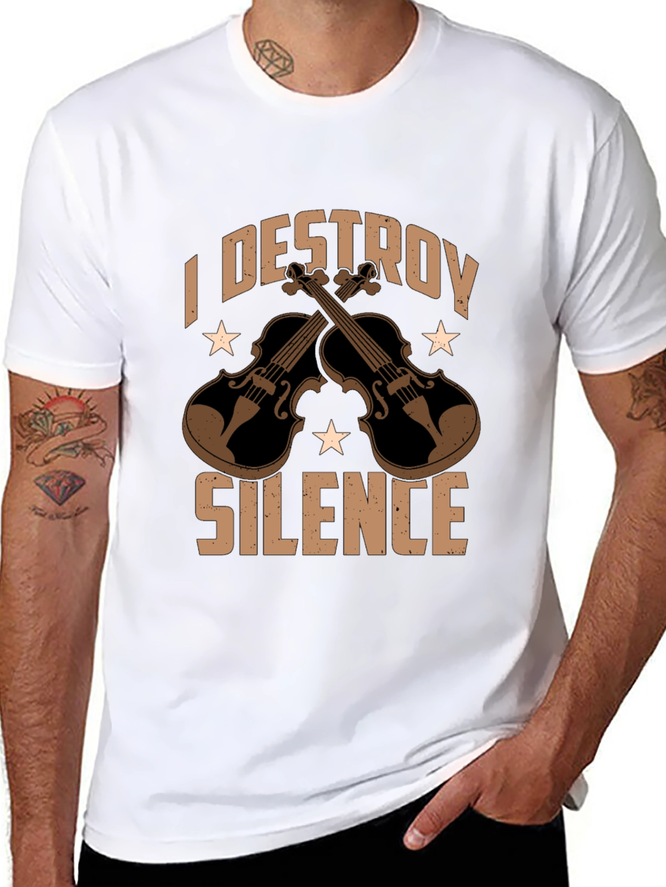 I Destroy Silence Graphic T-Shirt - Musicians Tee