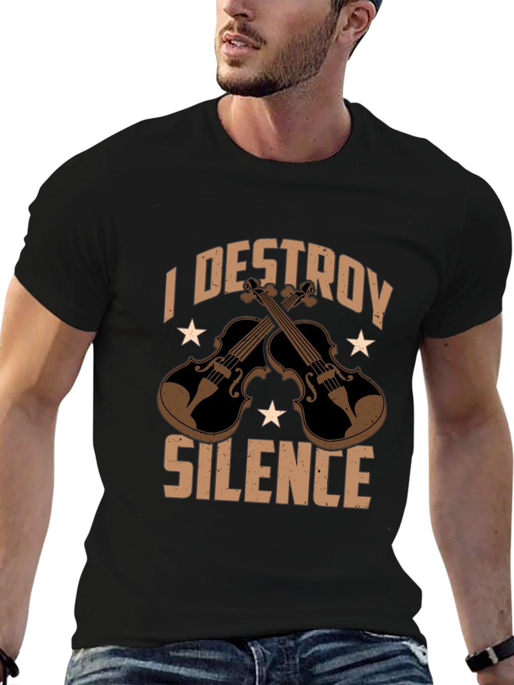 I Destroy Silence Graphic T-Shirt - Musicians Tee
