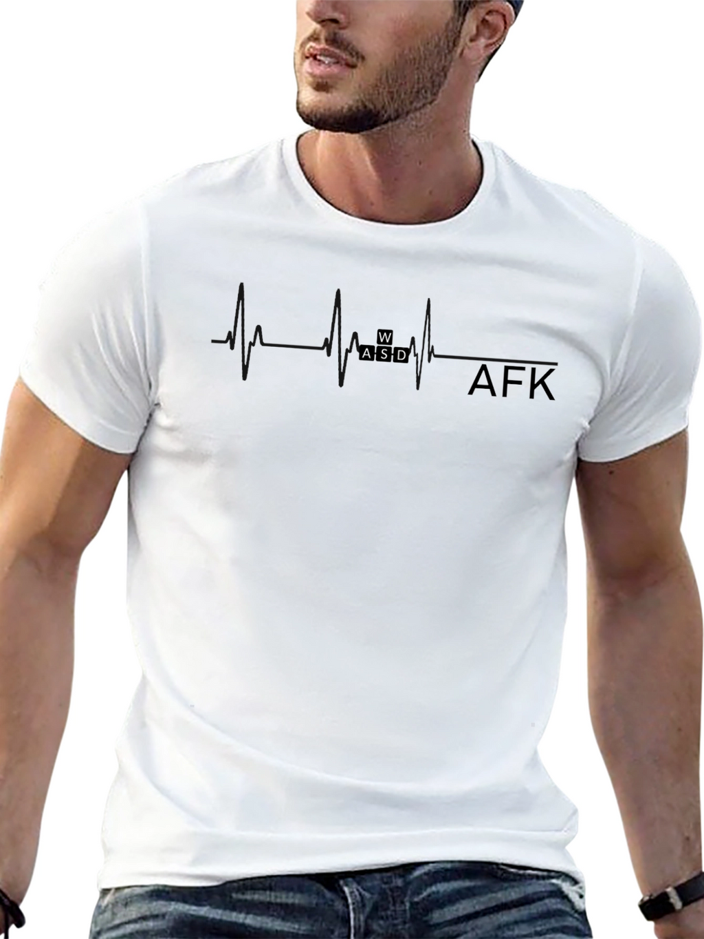 Gaming AFK T-Shirt - Black Crew Neck Tee