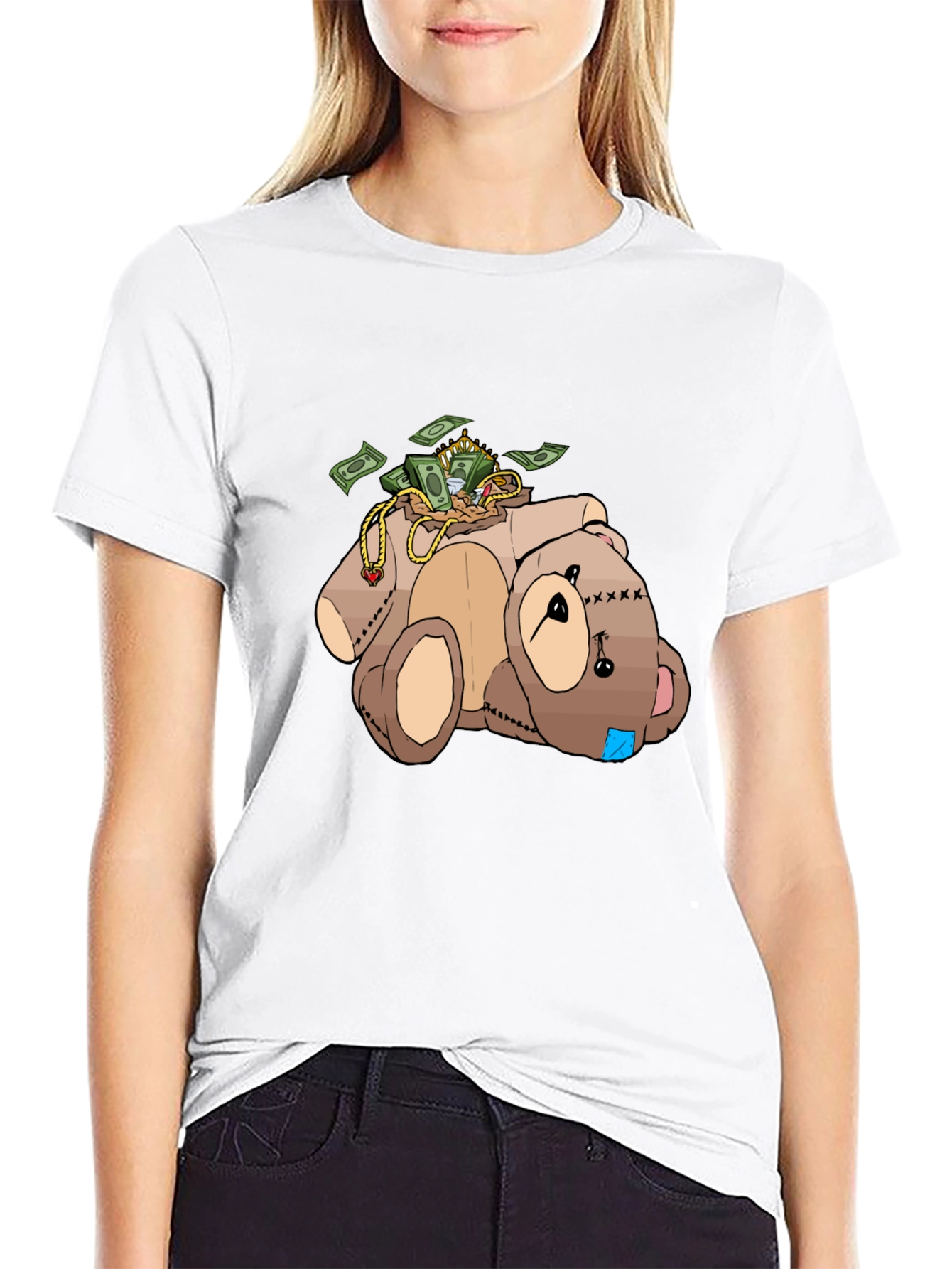 Money Bear T-Shirt - Cartoon Graphic Tee