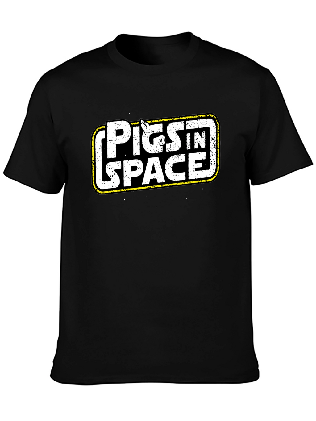 Pigs in Space Graphic Black T-Shirt