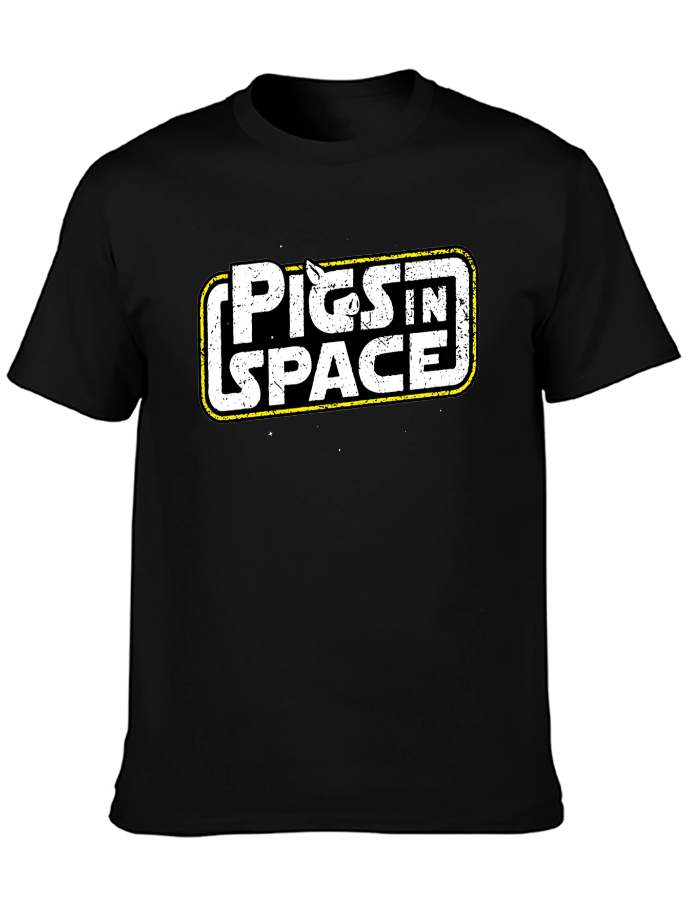 Pigs in Space Graphic Black T-Shirt