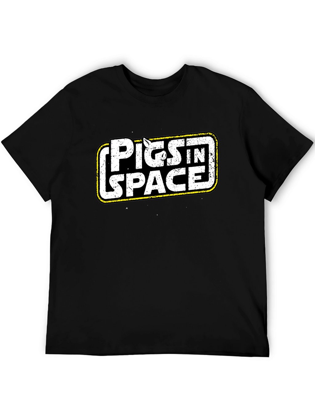 Pigs in Space Graphic Black T-Shirt