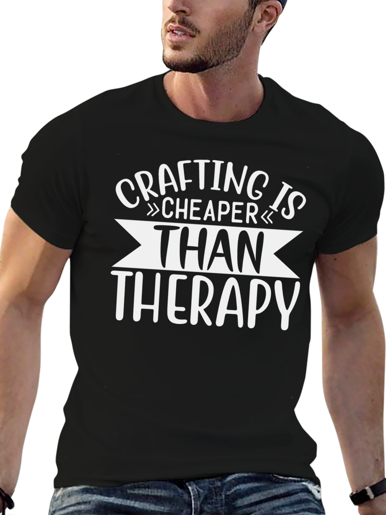 Crafting is Cheaper Than Therapy - Graphic T-Shirt