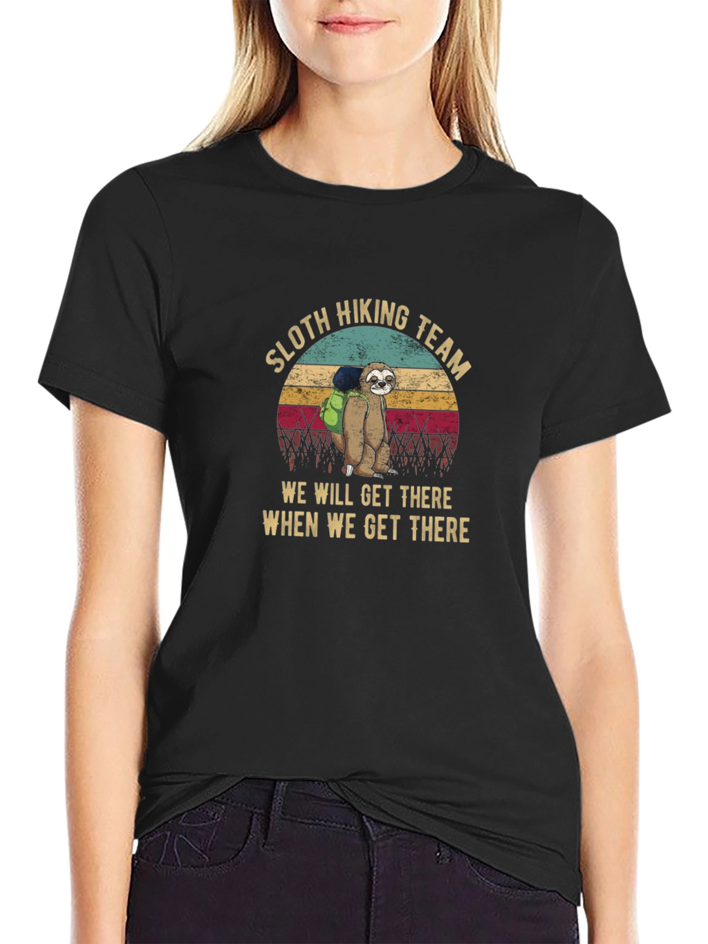 Sloth Hiking Team T-Shirt - Funny Hiking Tee