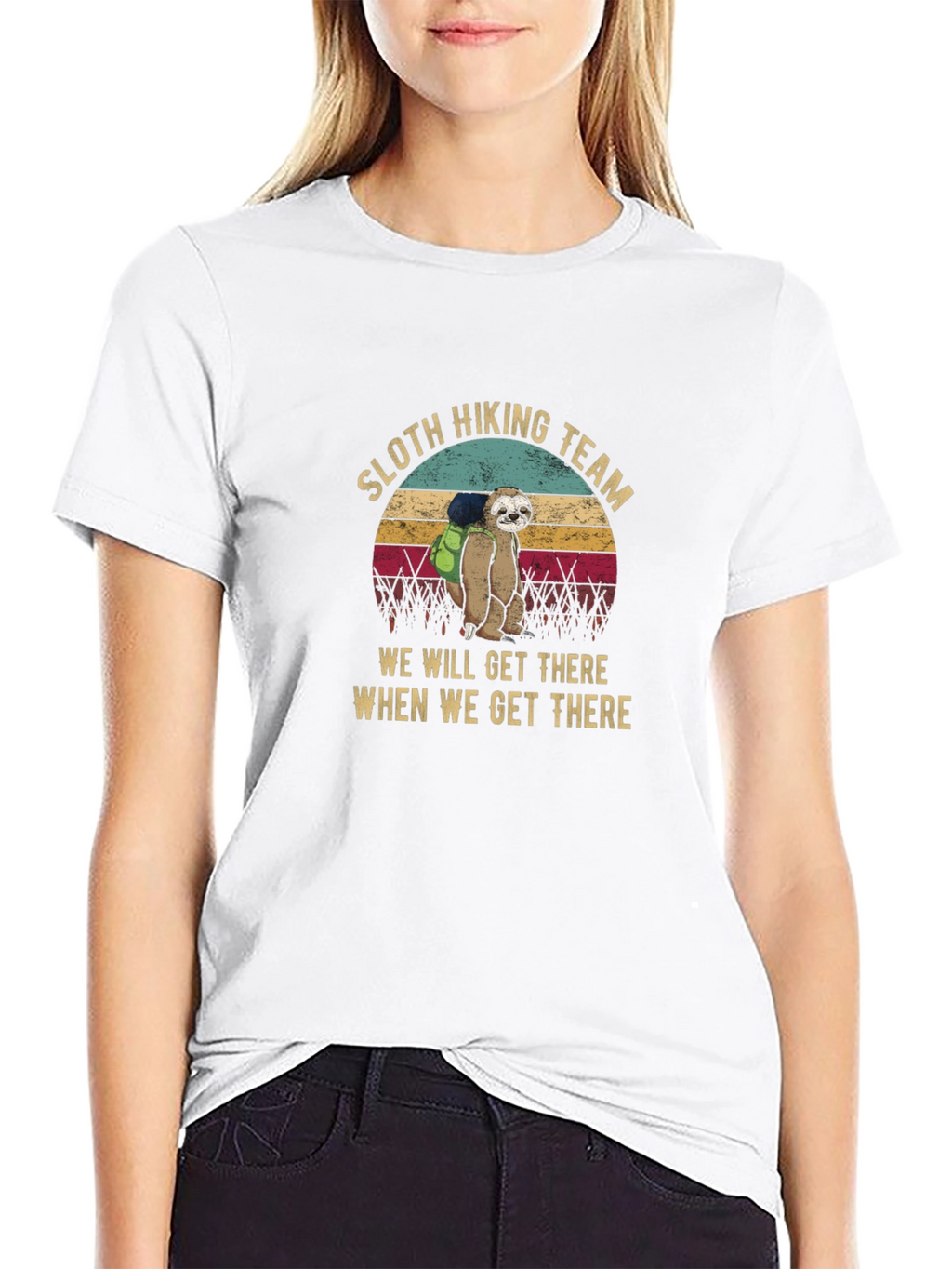 Sloth Hiking Team T-Shirt - Funny Hiking Tee
