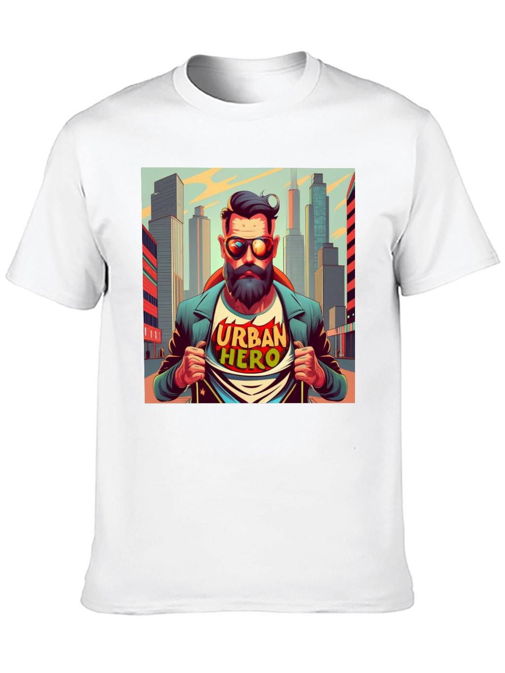 Urban Hero Graphic T-Shirt - Mens Black Tee