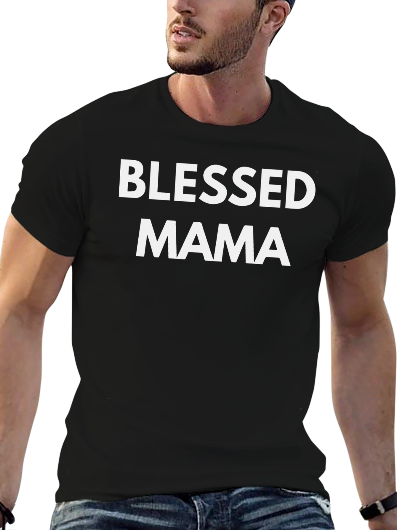 Blessed Mama Black T-Shirt