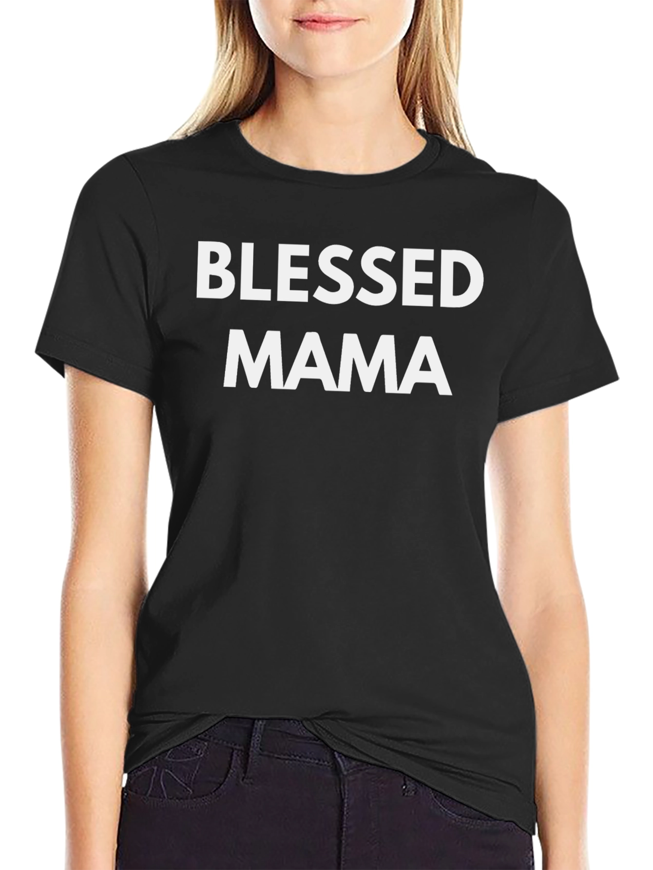 Blessed Mama Black T-Shirt