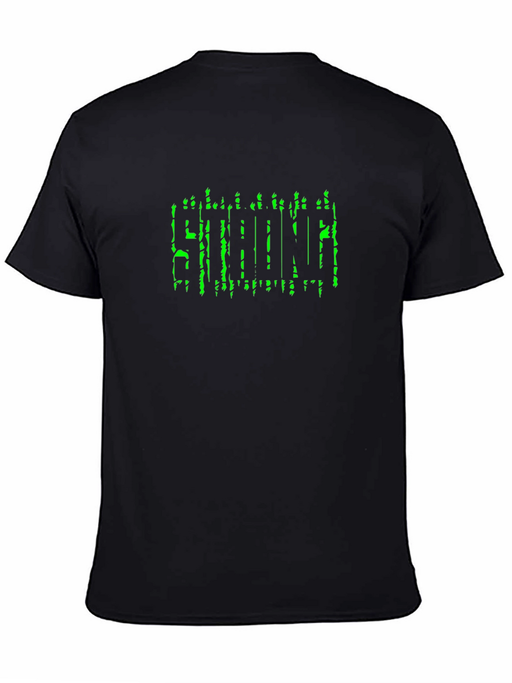 Mens Black STRONG Graphic T-Shirt