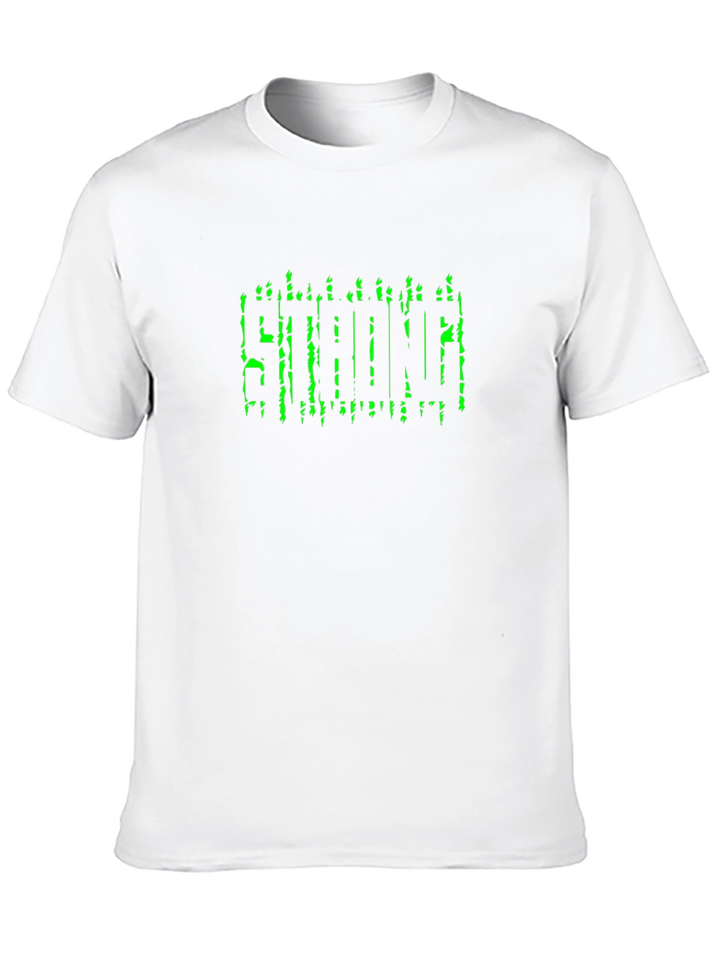 Mens Black STRONG Graphic T-Shirt