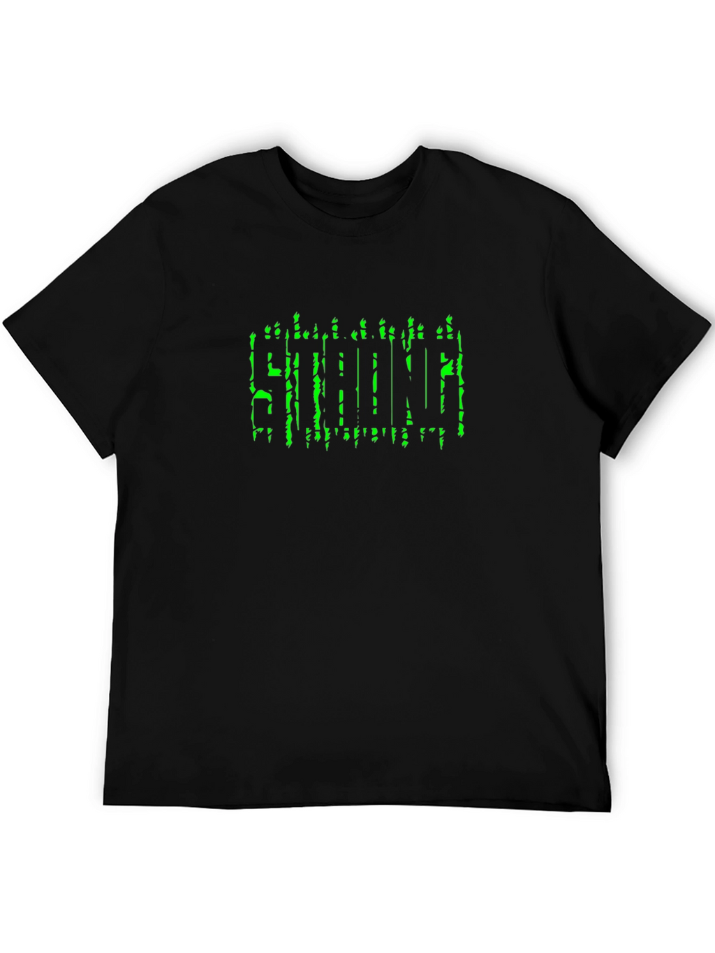 Mens Black STRONG Graphic T-Shirt