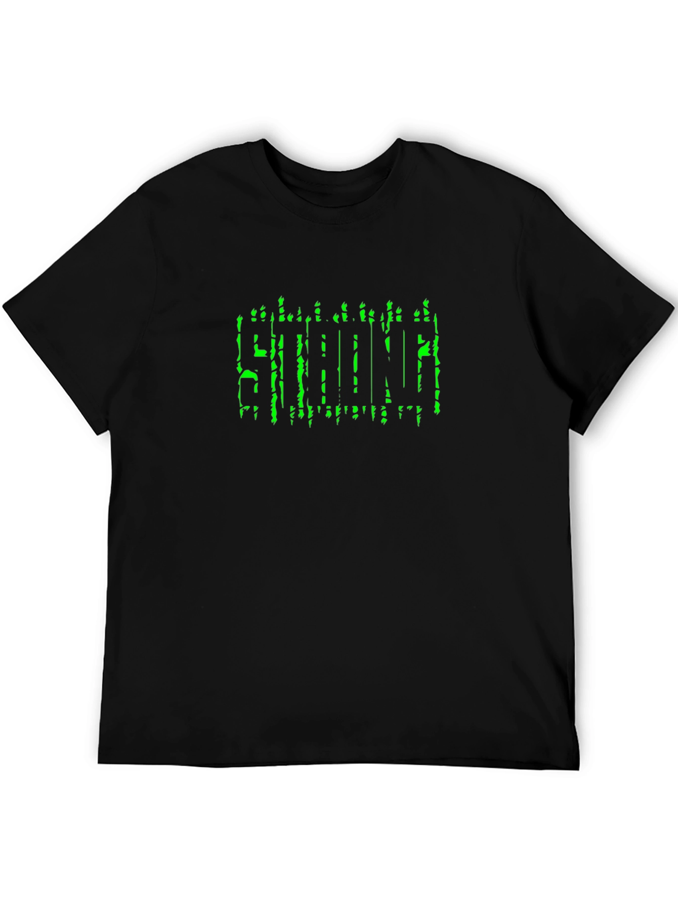 Mens Black STRONG Graphic T-Shirt