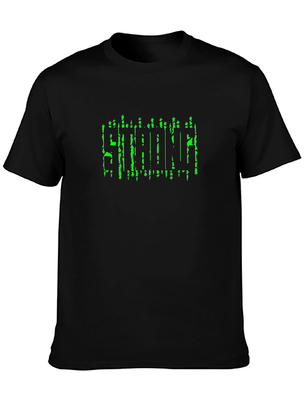 Mens Black STRONG Graphic T-Shirt