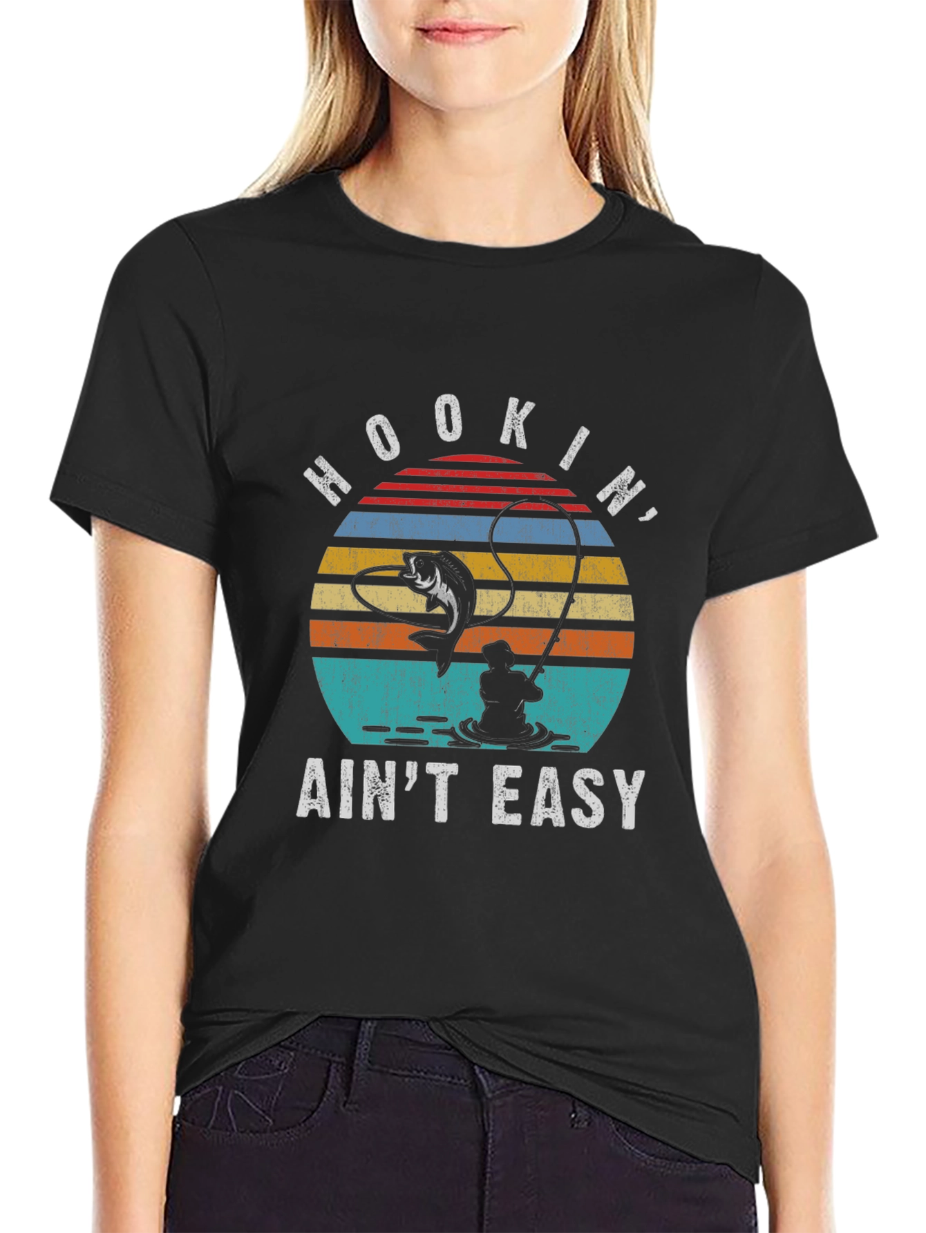 Hookin Aint Easy Fishing T-Shirt
