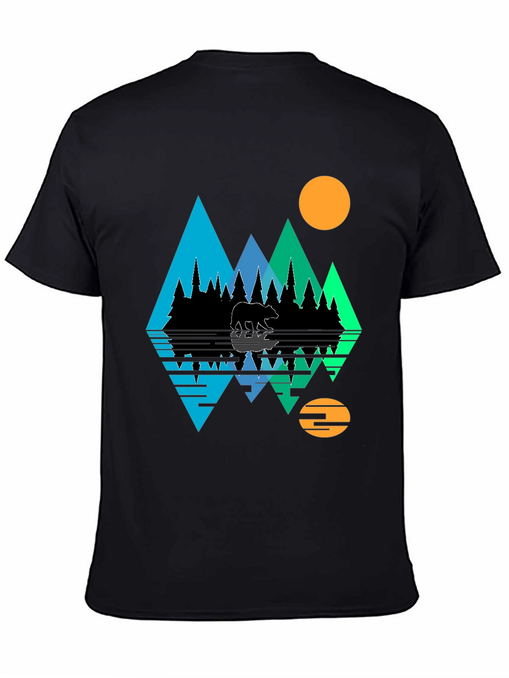 Bear Forest Reflective Graphic T-Shirt